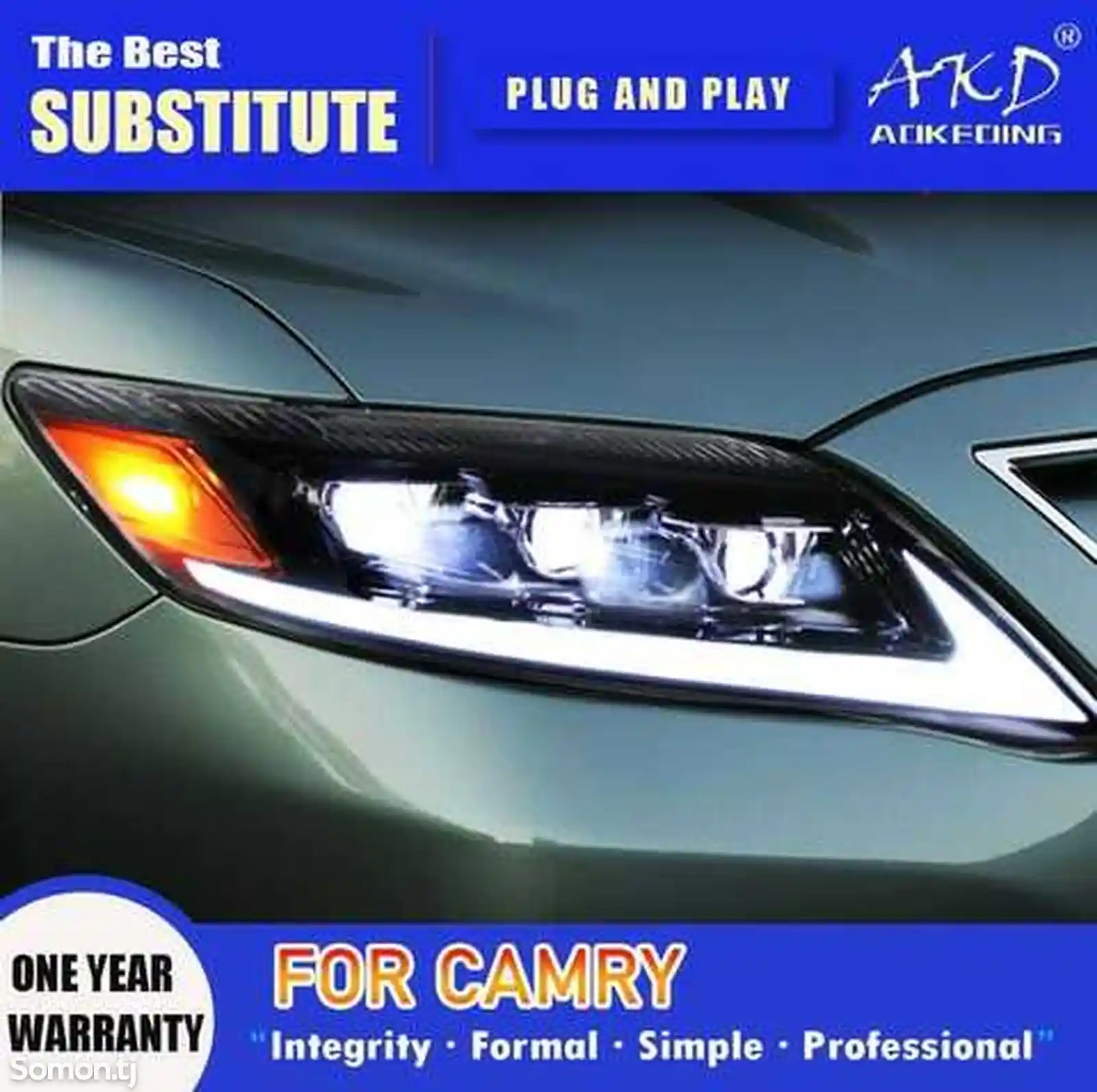 Передние фары 3-лупа от Toyota Camry 2-4