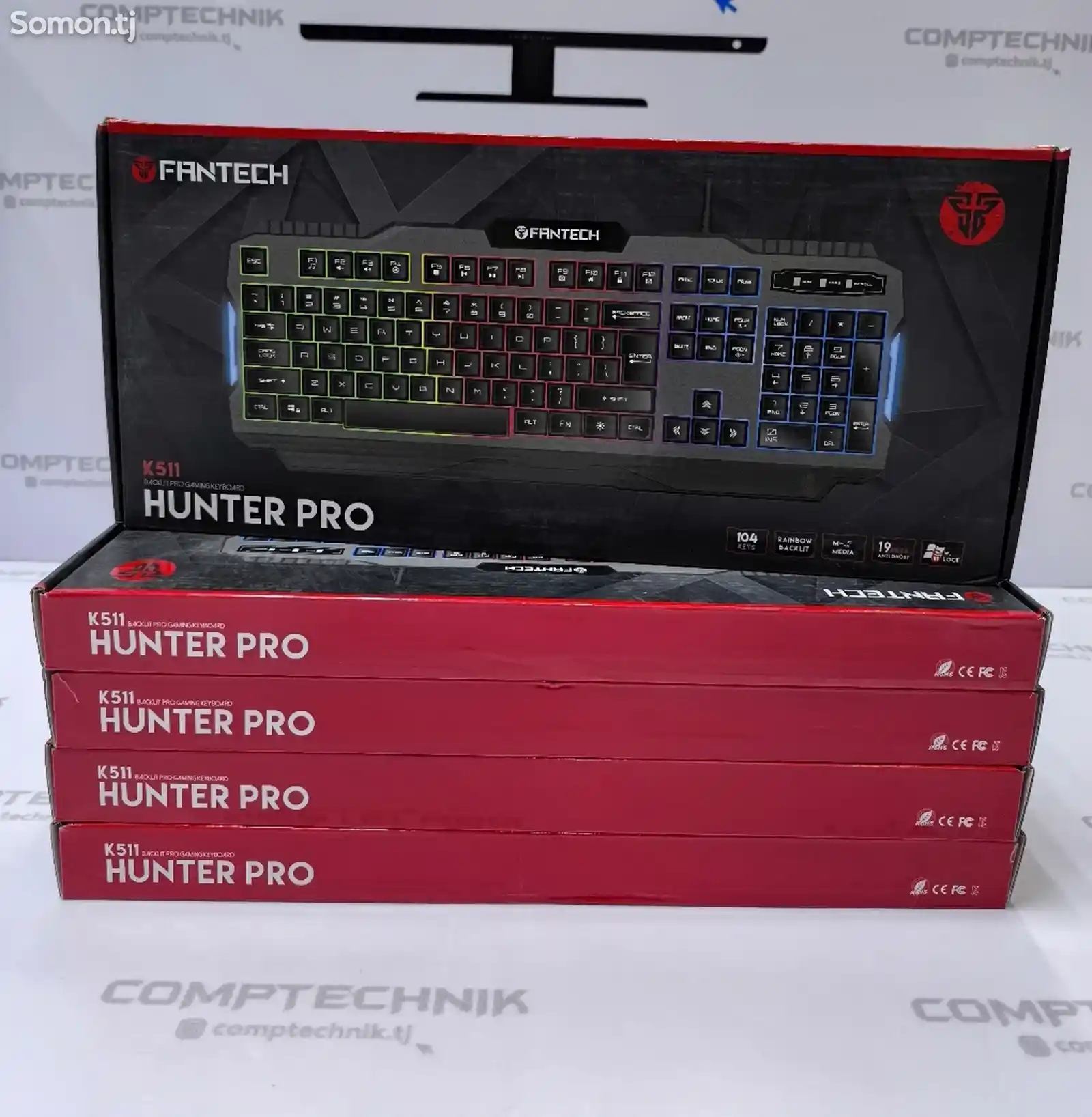 Клавиатура Fantech Hunter Pro K511 мембраная, черный-1
