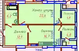 1-комн. квартира, 3 этаж, 65 м², Шохмансур-4