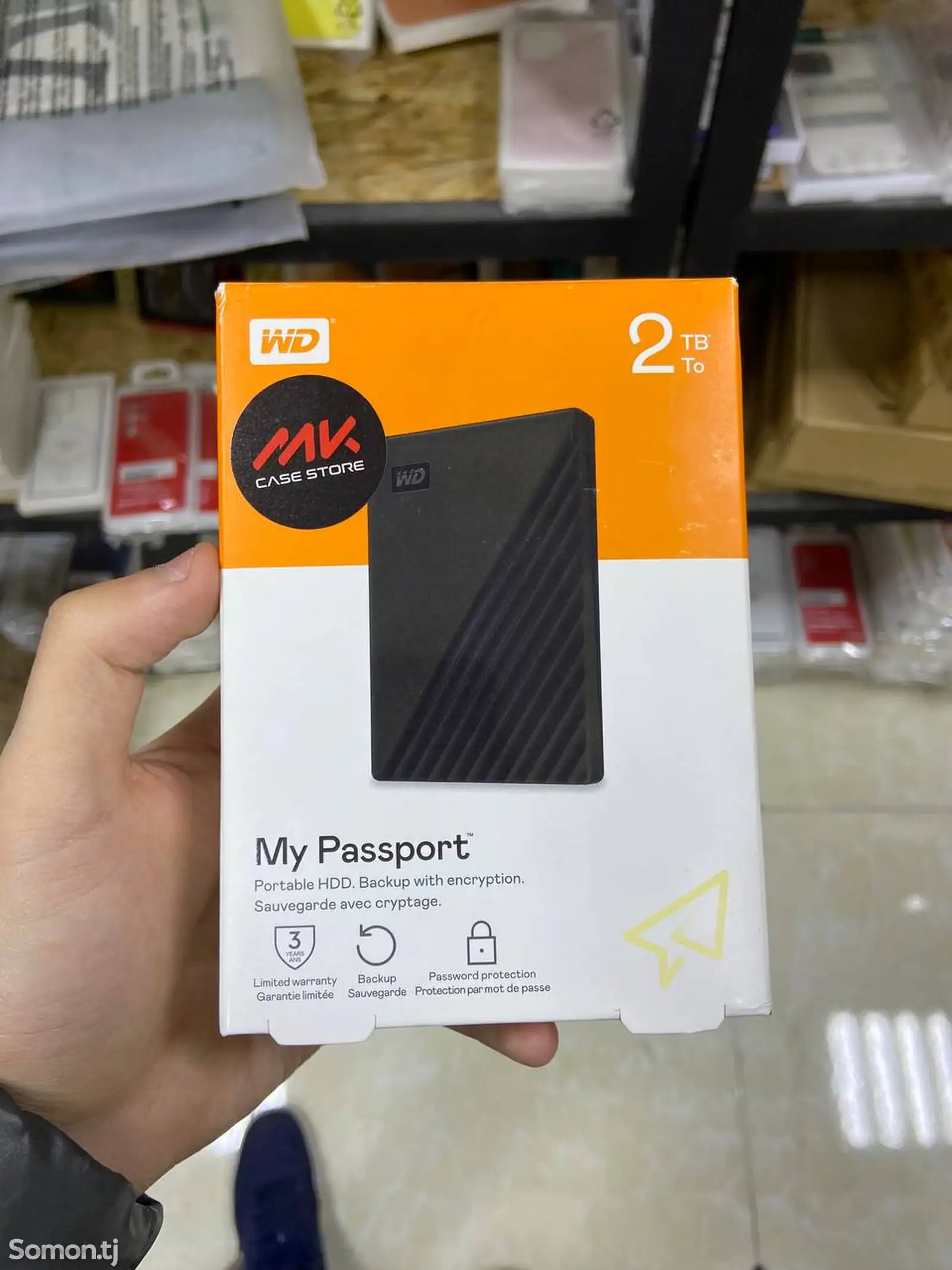 Внешний накопитель WD My Passport, 2 TB, черный-1