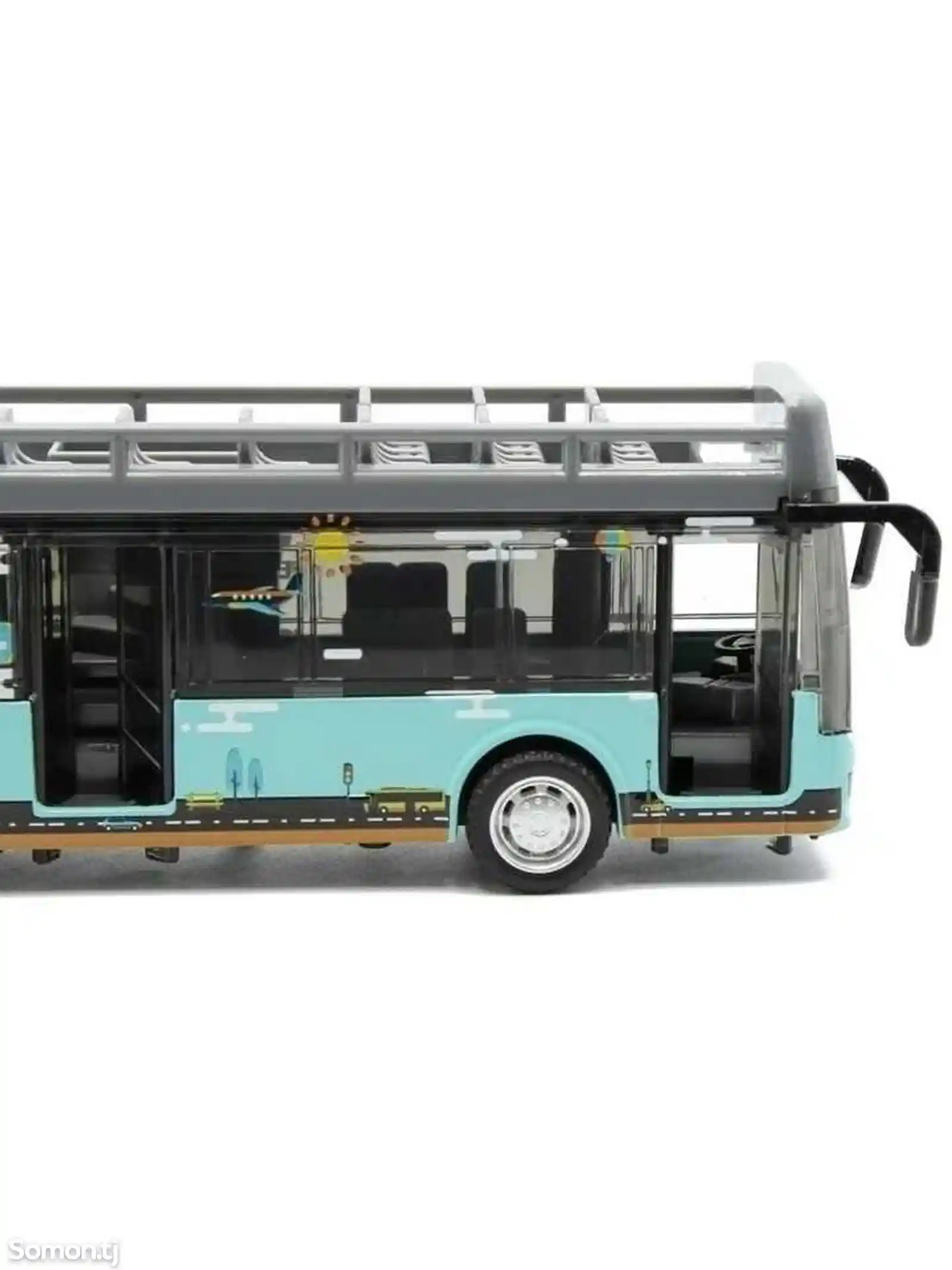 Металлический двухэтажный автобус-5