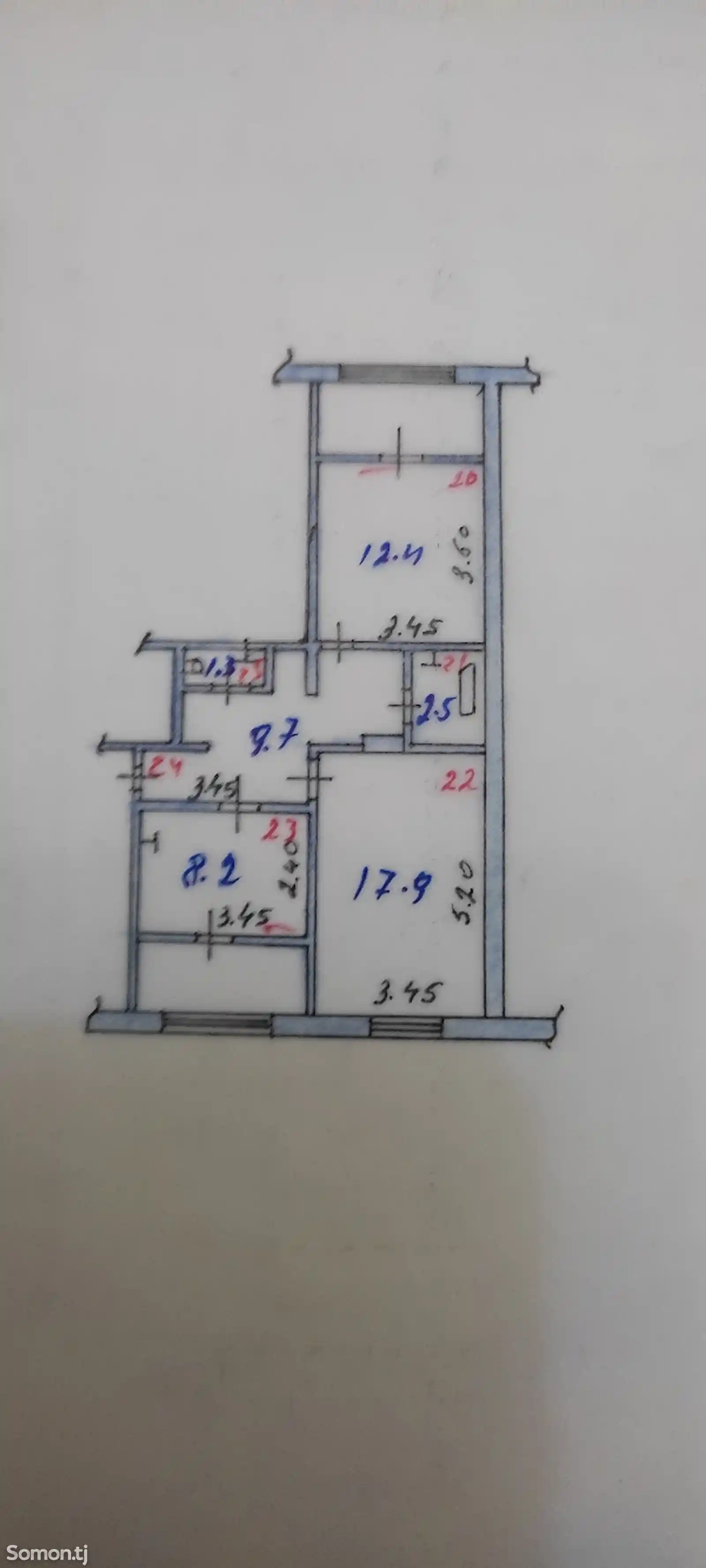 1-комн. квартира, 7 этаж, 43 м², Автовокзал (83 мкр)-4