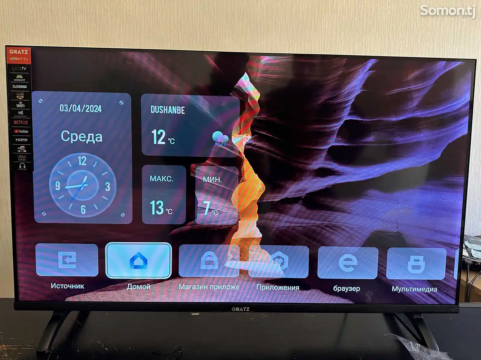 Телевизор Gratz 40 Безрамочный, Youtube Android-1