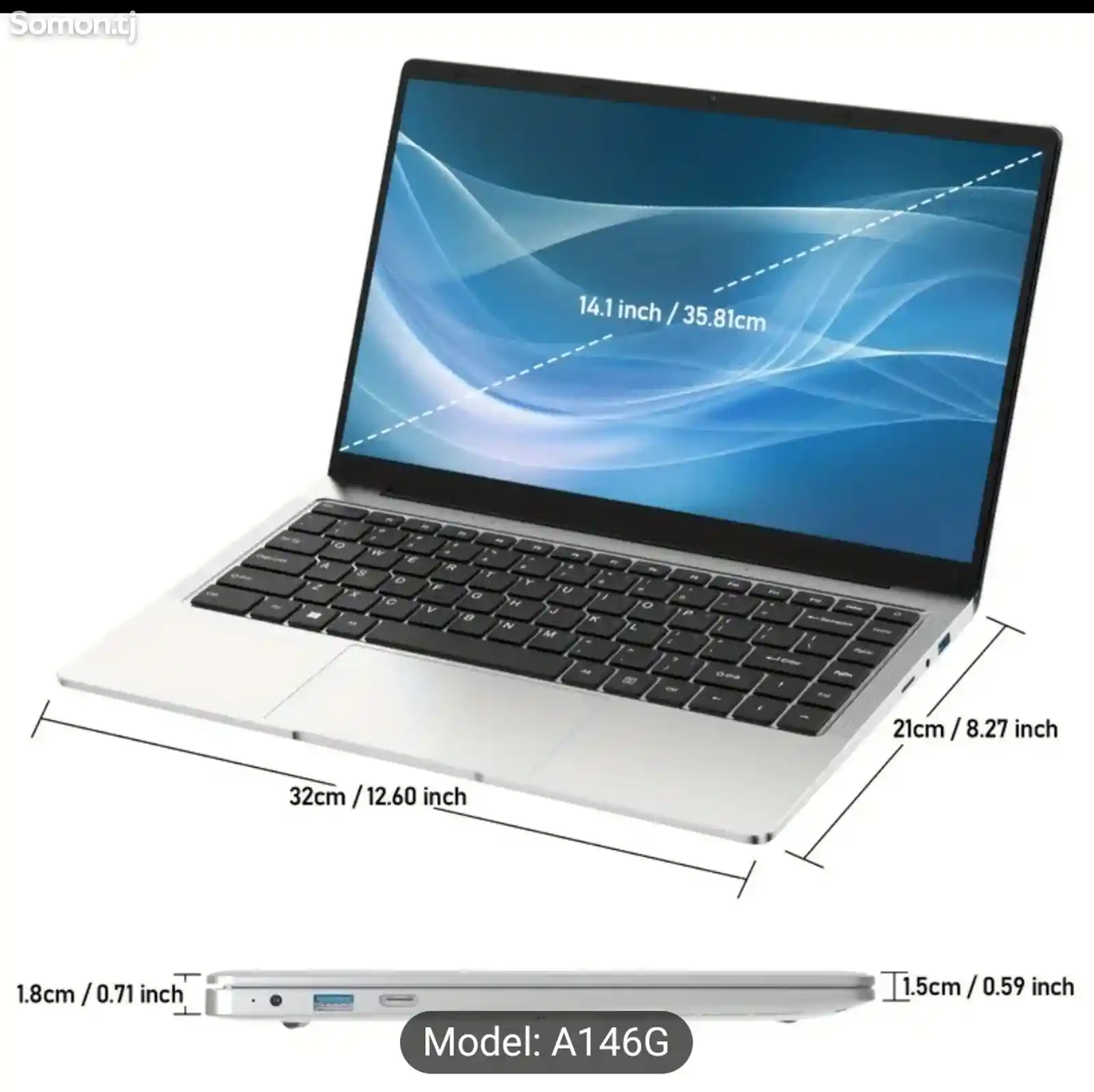 Ноутбук Auusda Laptop with 8GB LPDDR4 512GB SSD, Intel Celeron J4125 u на заказ-2