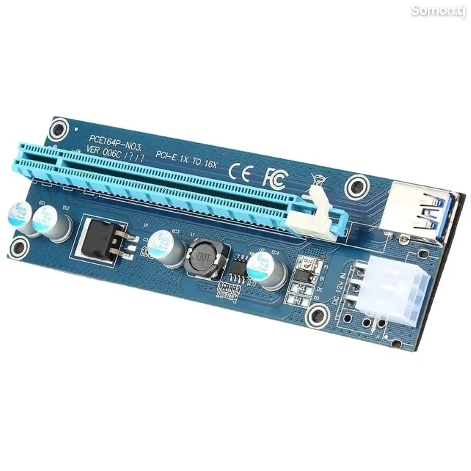 РайзерUSB3.0 PCI-E 1X 16X Riser USB 3.0-4