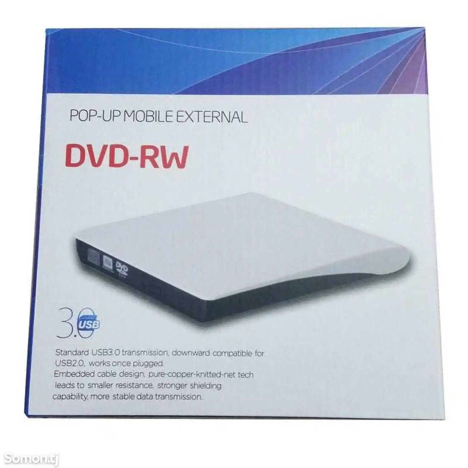 Портативный внешний оптический привод DVD-RW USB 3.0-1