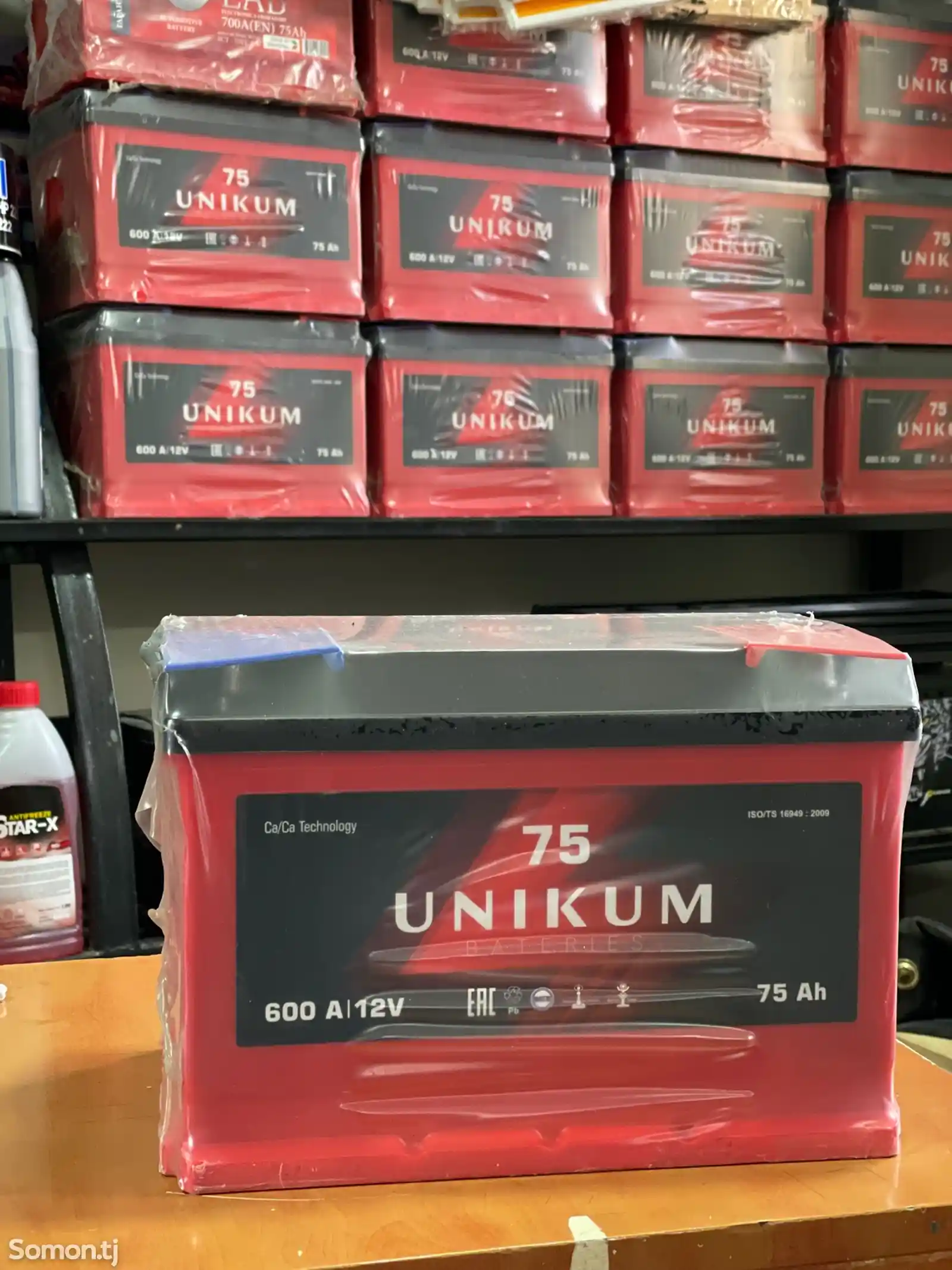 Аккумулятор 75А Unikum 600A-1