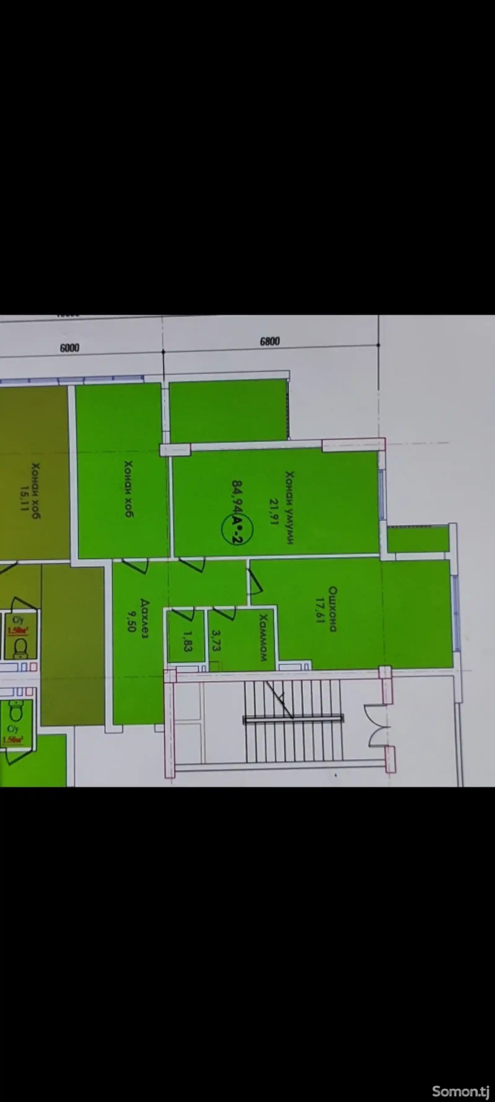 2-комн. квартира, 10 этаж, 85 м², Фирдавсӣ-3