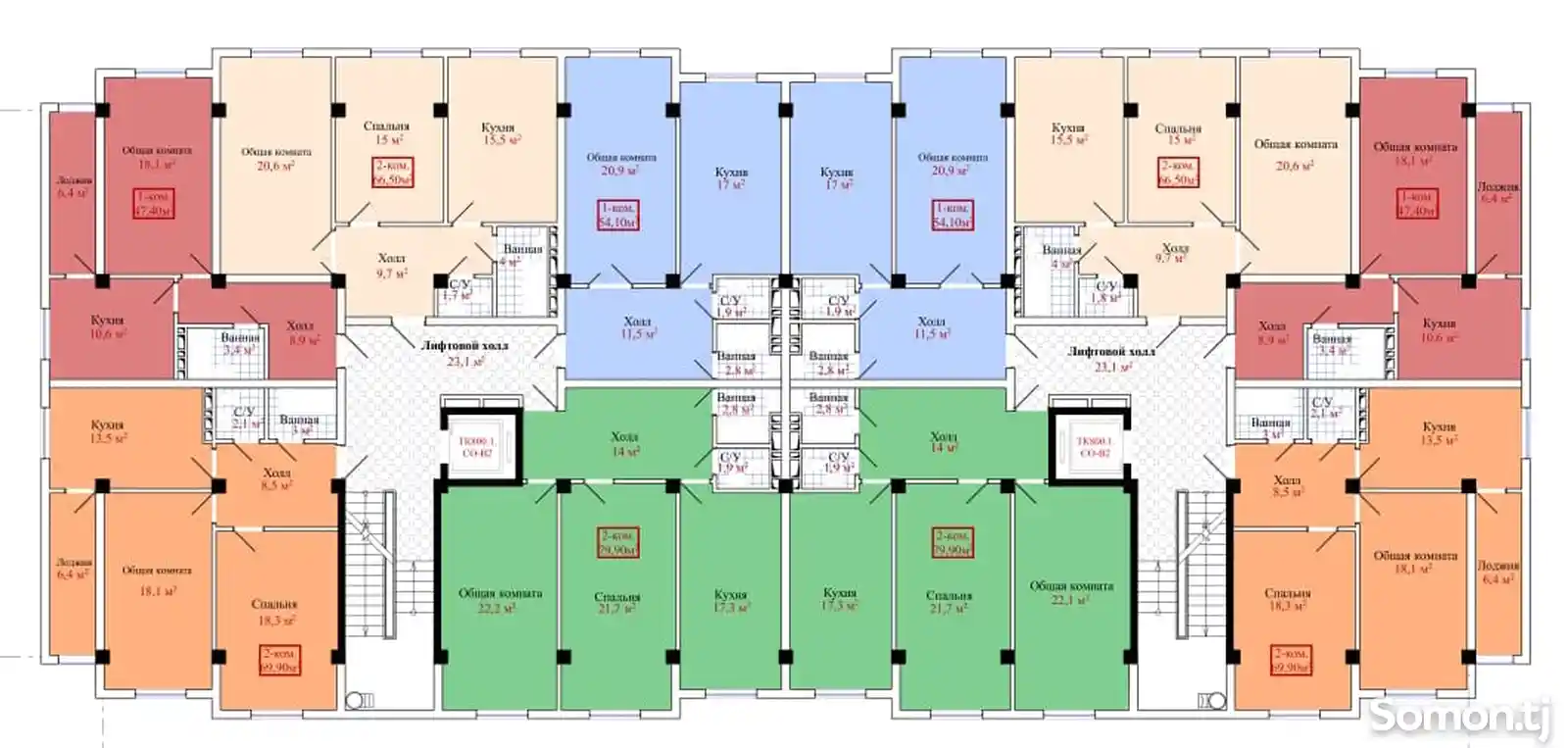 1-комн. квартира, 1 этаж, 48 м², 32 мкр-3