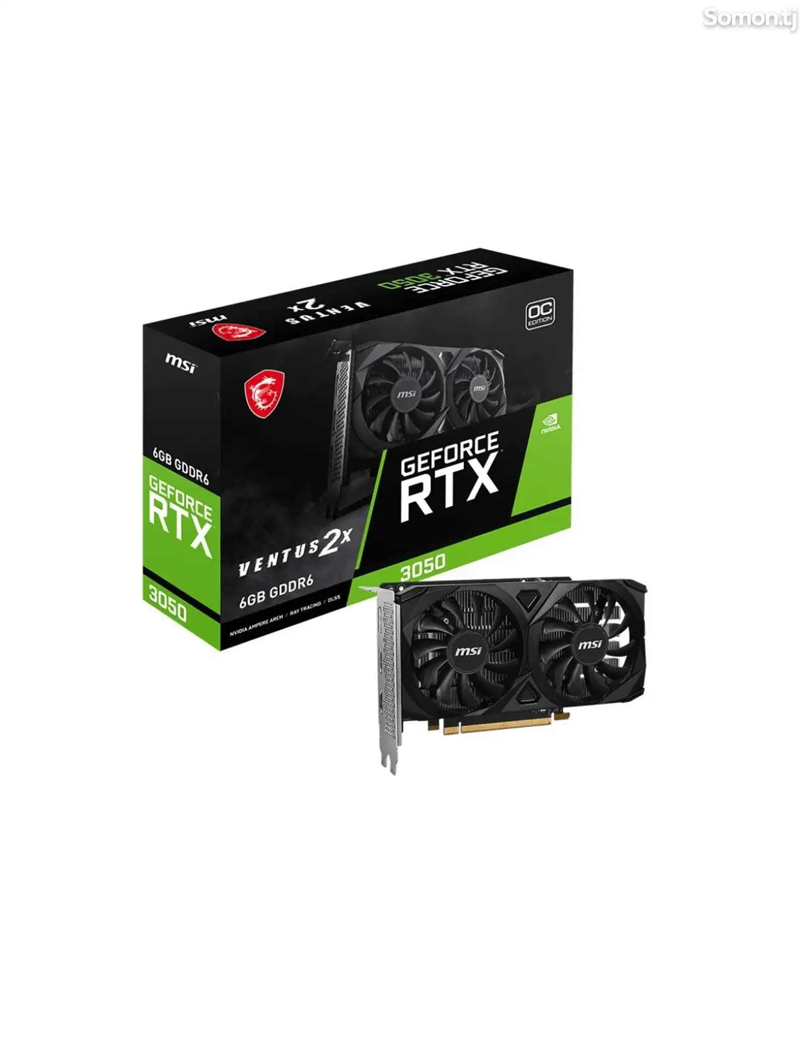 Видеокарта MSI RTX 3050 VENTUS 2X E 6GB OC-1