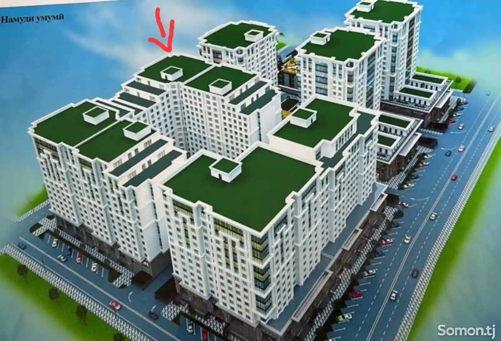 2-комн. квартира, 9 этаж, 71 м², Аэропорт-1