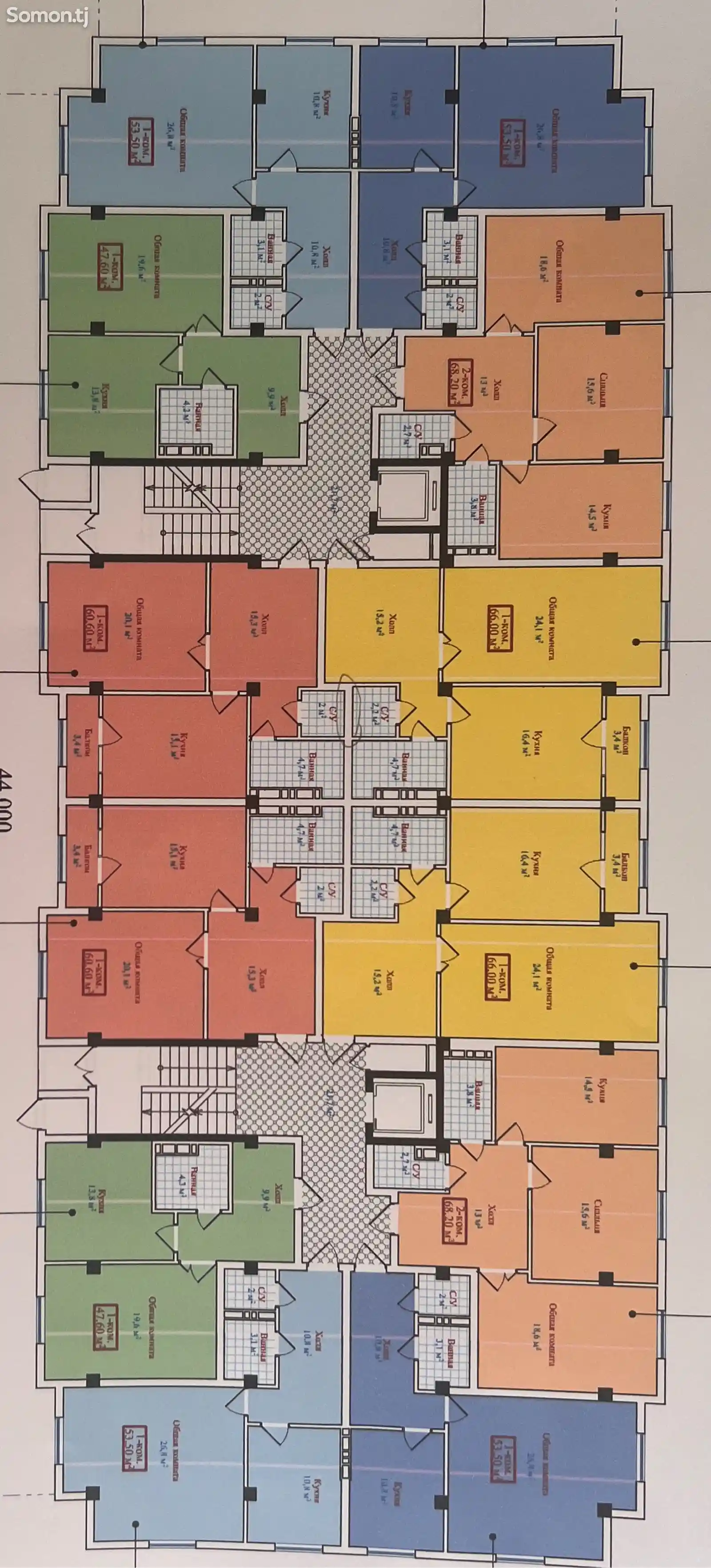 2-комн. квартира, 5 этаж, 68 м², 34 мкр-4