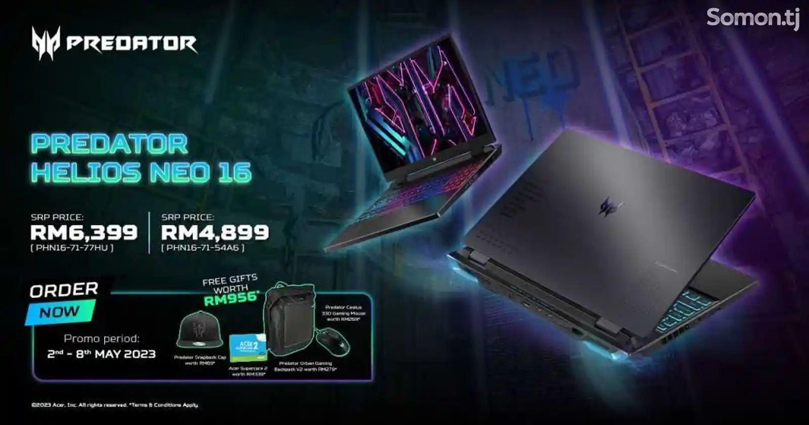 Игровой ноутбук Acer Predator Helios Neo 16 i9-14900HX RAM 32GB DDR5 RTX 4060-9