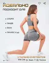 Костюм для спорта и фитнеса топ и шорты-8