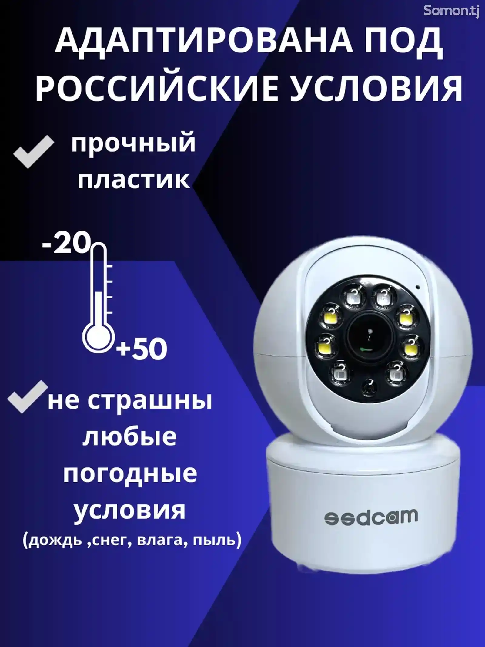 Камеры видеонаблюдения для дома и улицы поворотная с wifi-2