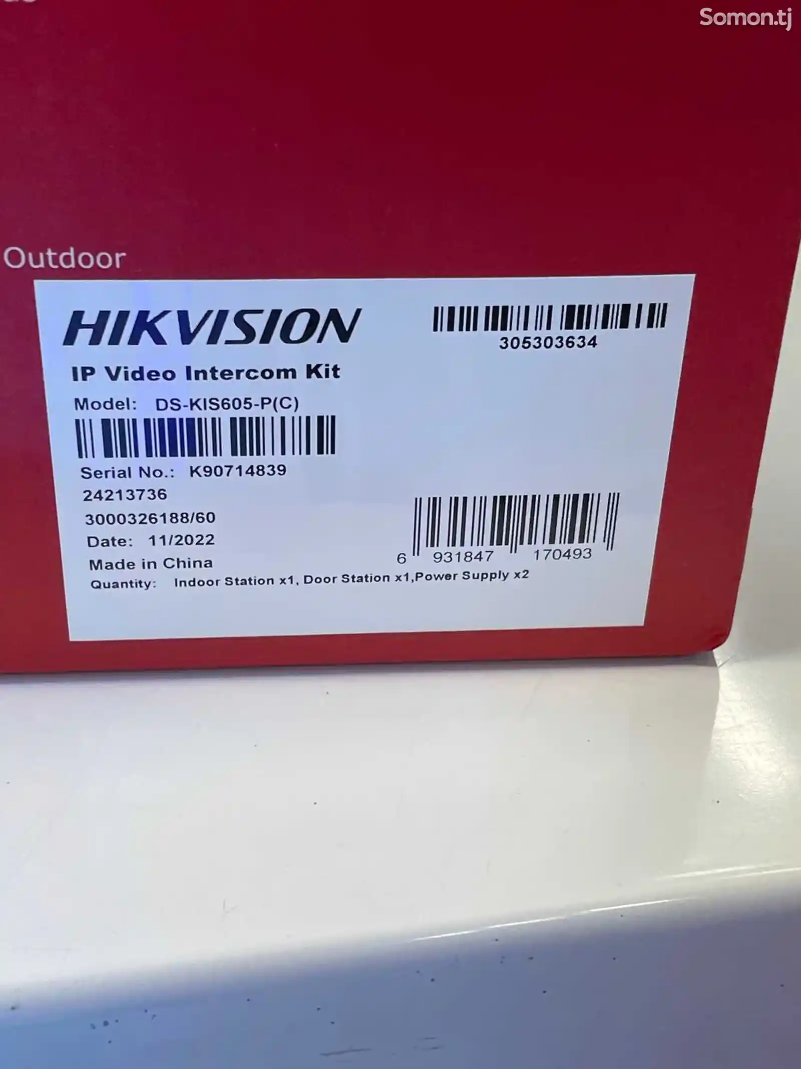 IP Видеодомофон комплект Hikvision DS-KIS605-6