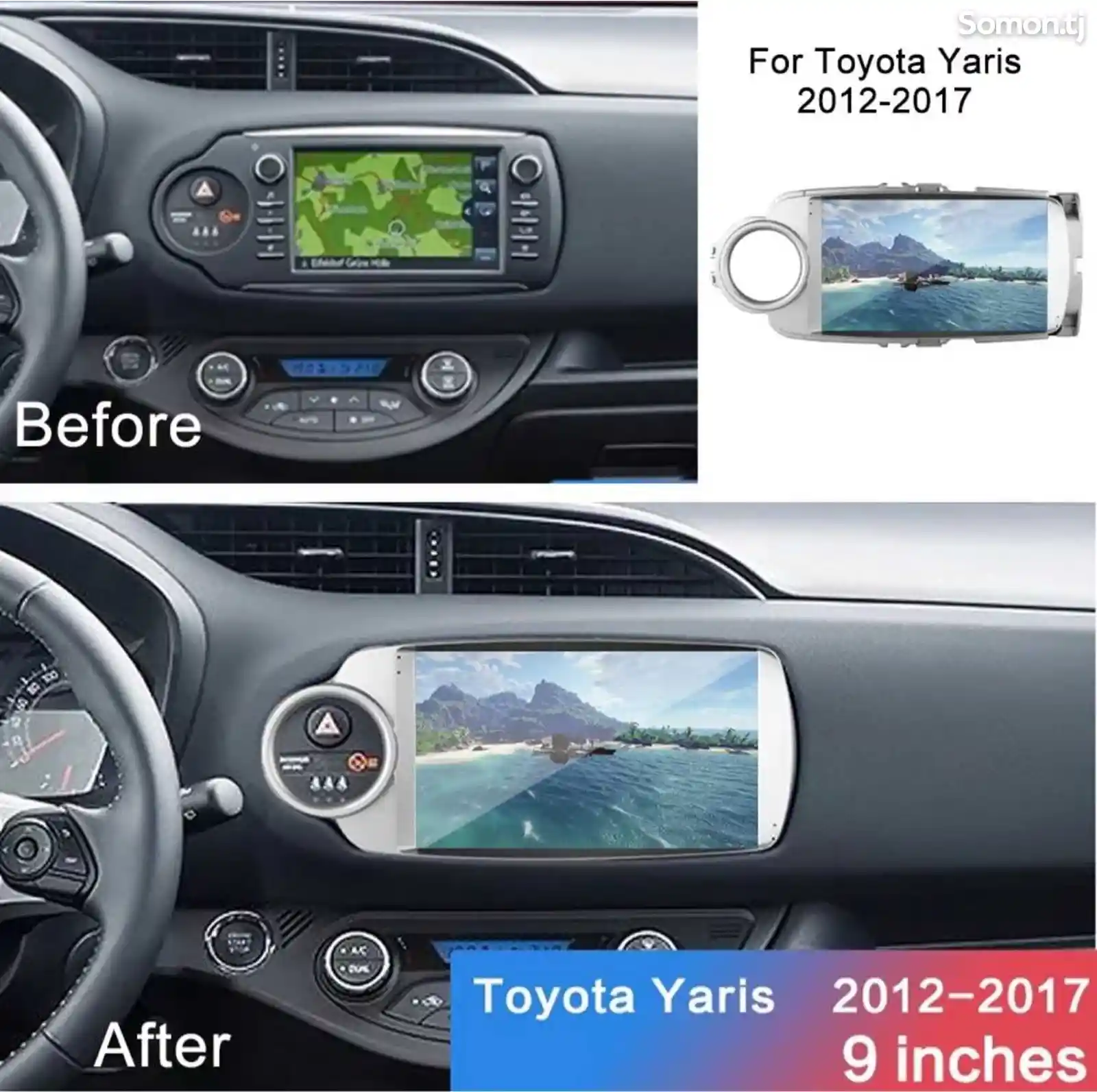 Андроид магнитола для Toyota Vitz 2010-2015г-2