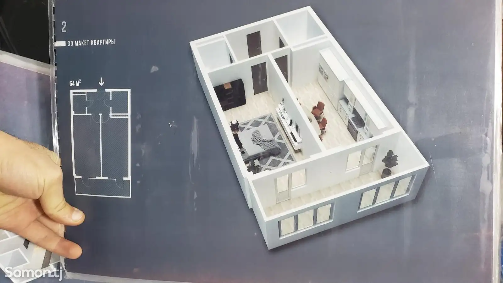 2-комн. квартира, 12 этаж, 65 м², 92мкр-1