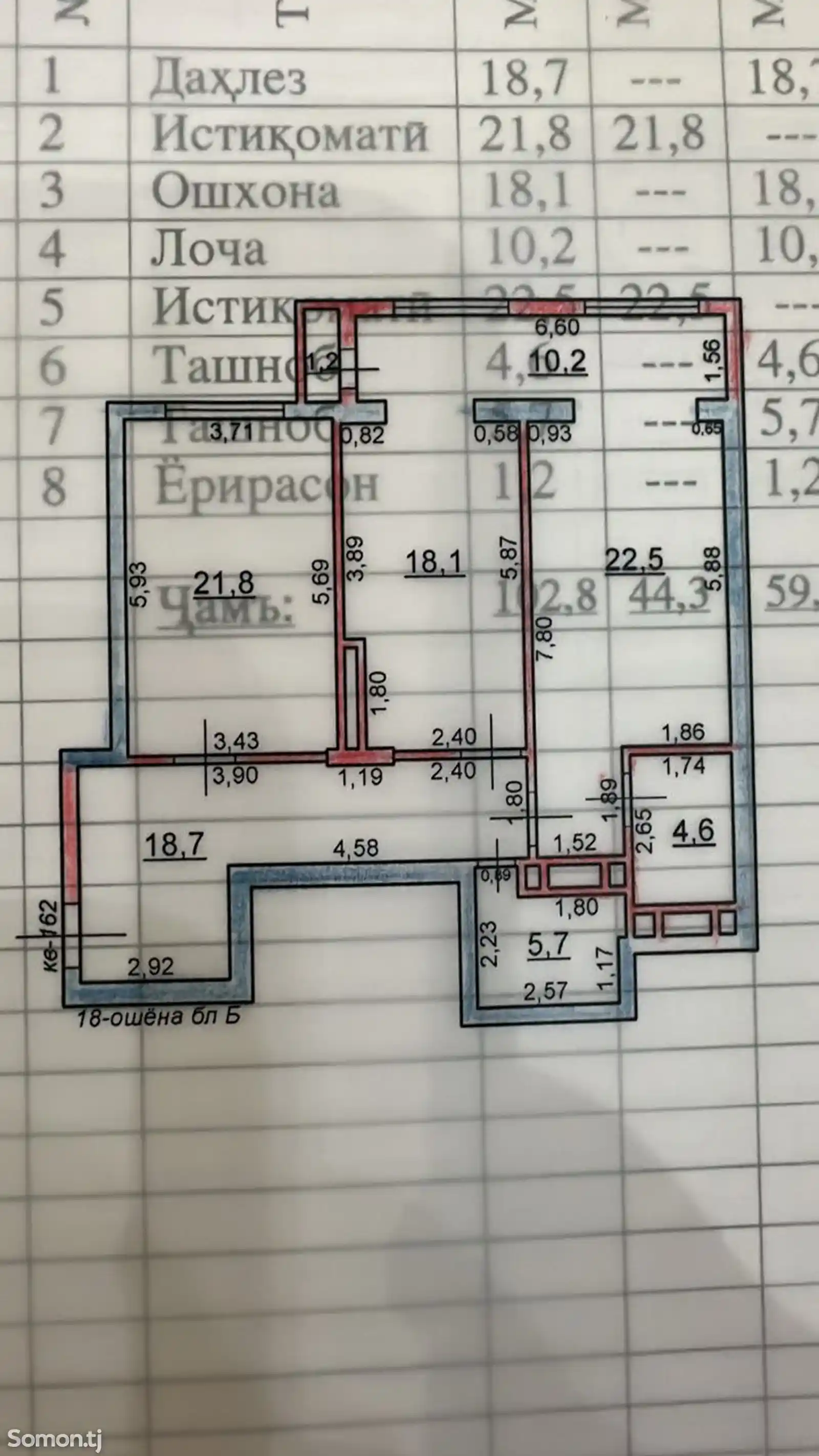 2-комн. квартира, 18 этаж, 102 м², Овир-4