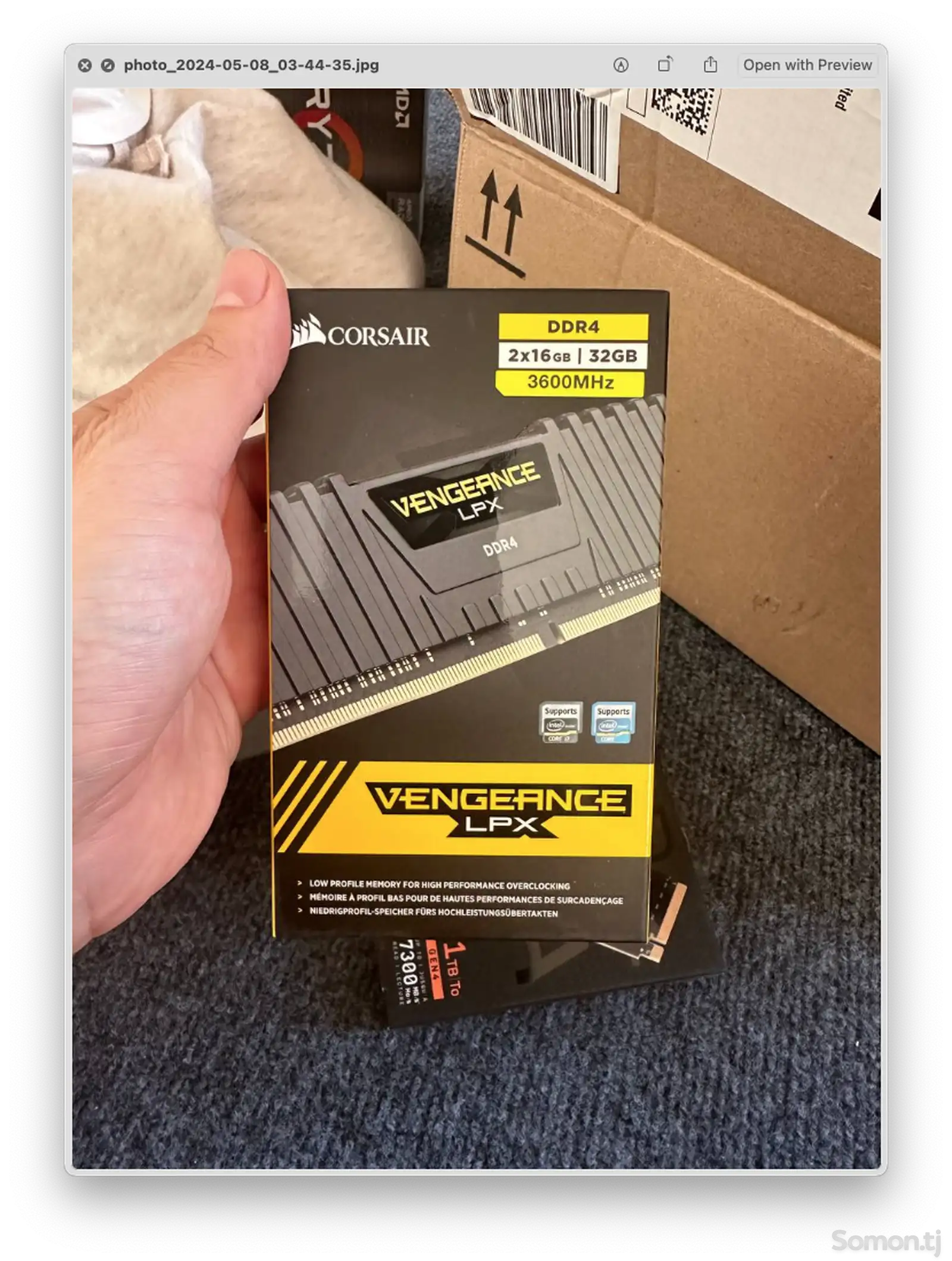 Оперативная память Corsair Vengeance Lpx DDR4 32GB 3600MHz-1