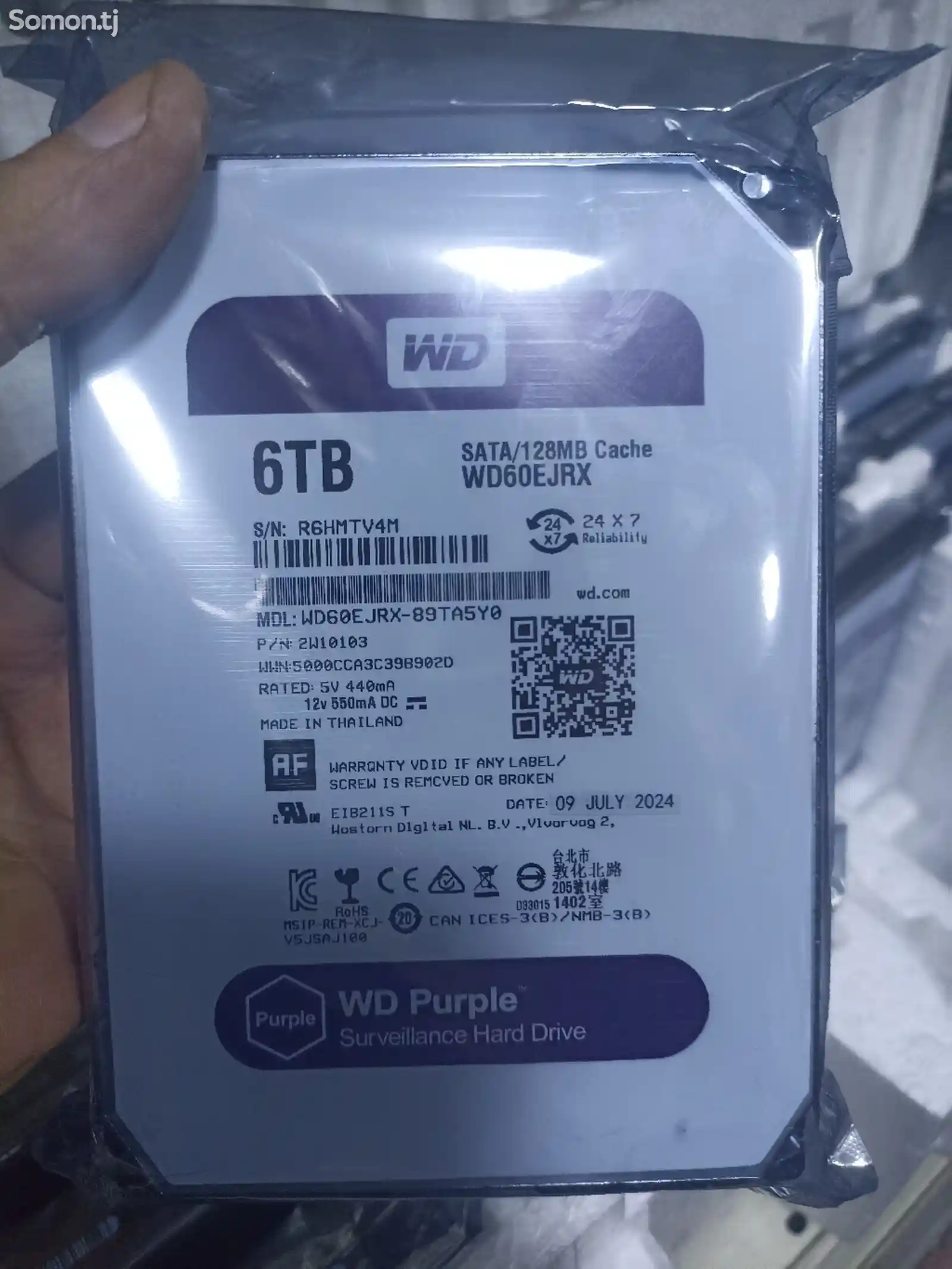 жёсткий диск HDD 6ter purpl