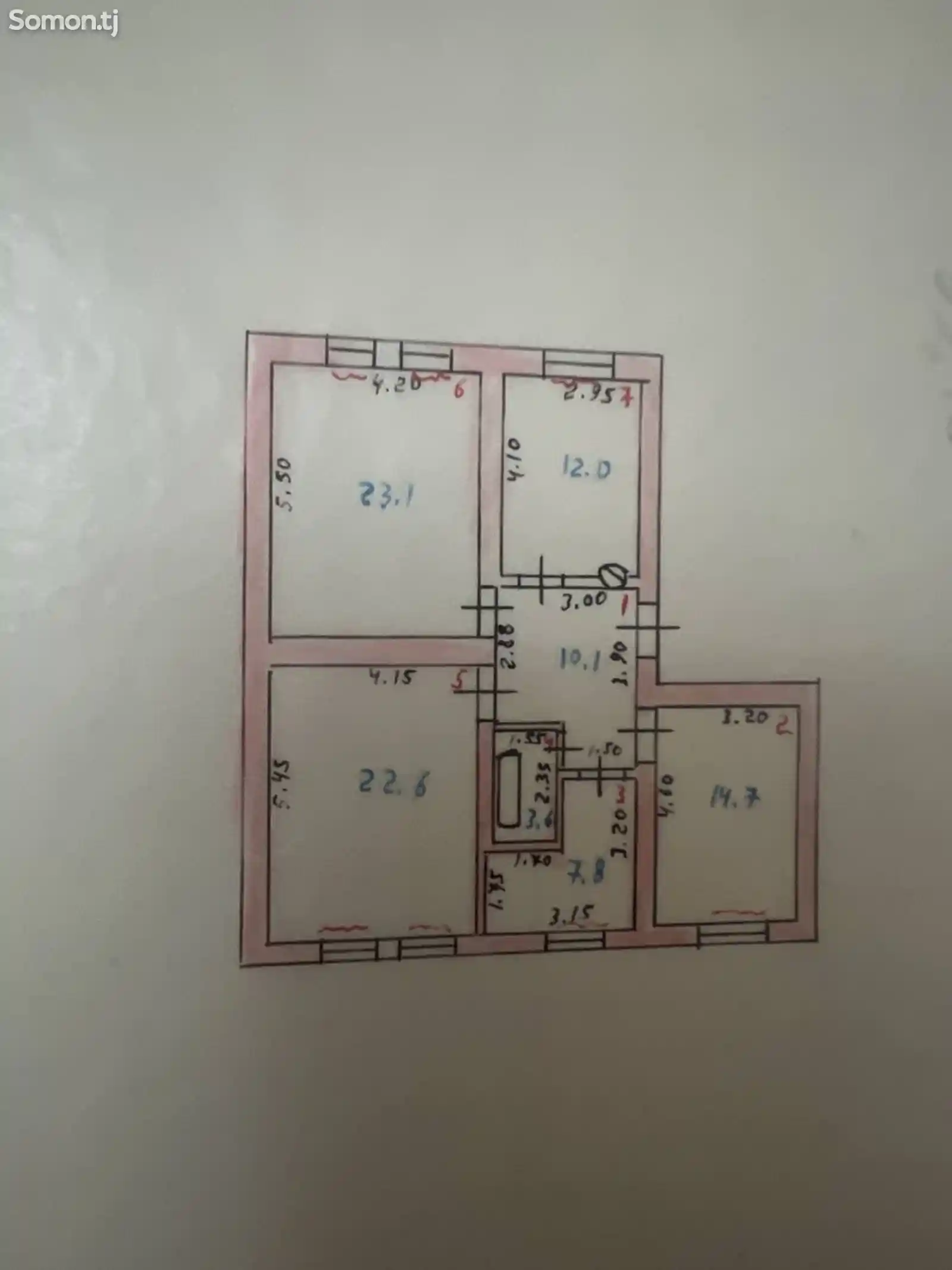 4-комн. квартира, 1 этаж, 100 м², Шохмансур,старый аэропорт,авиатор-1