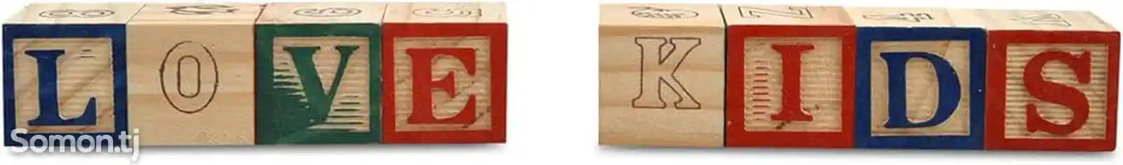ABC Деревянные блоки. Кубики с буквами, рисунками и цифрами. 27-кубиков. 3,5х3,5-6