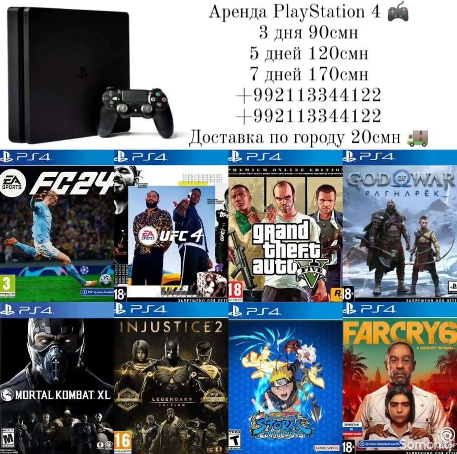 Аренда Playstation 4