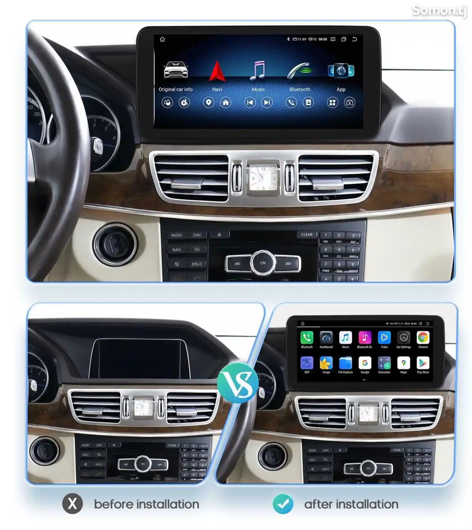 Андроид монитор для Mercedes Benz w212 2009-2014г NTG 4.0 и NTG 4.5-1