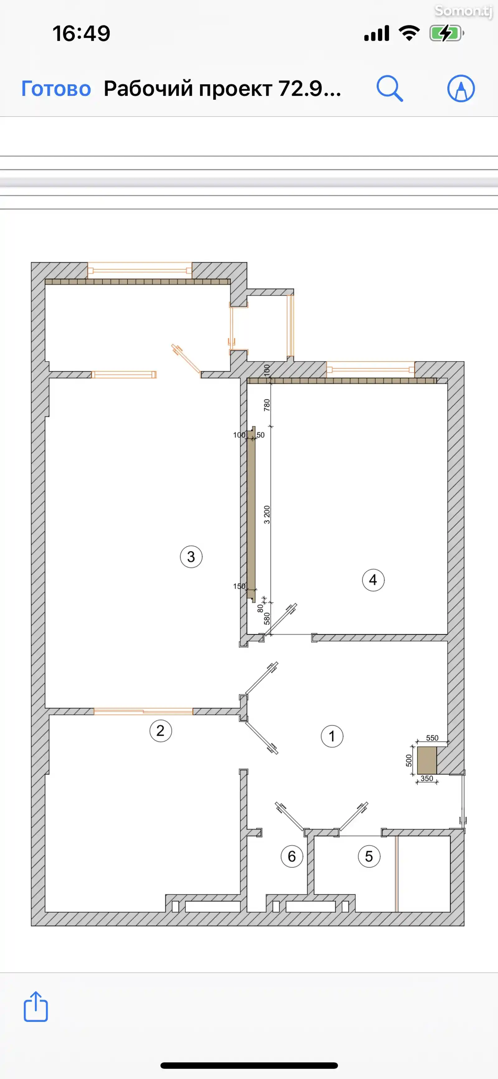 2-комн. квартира, 9 этаж, 73 м², Дом печать, тв. Сафина-2