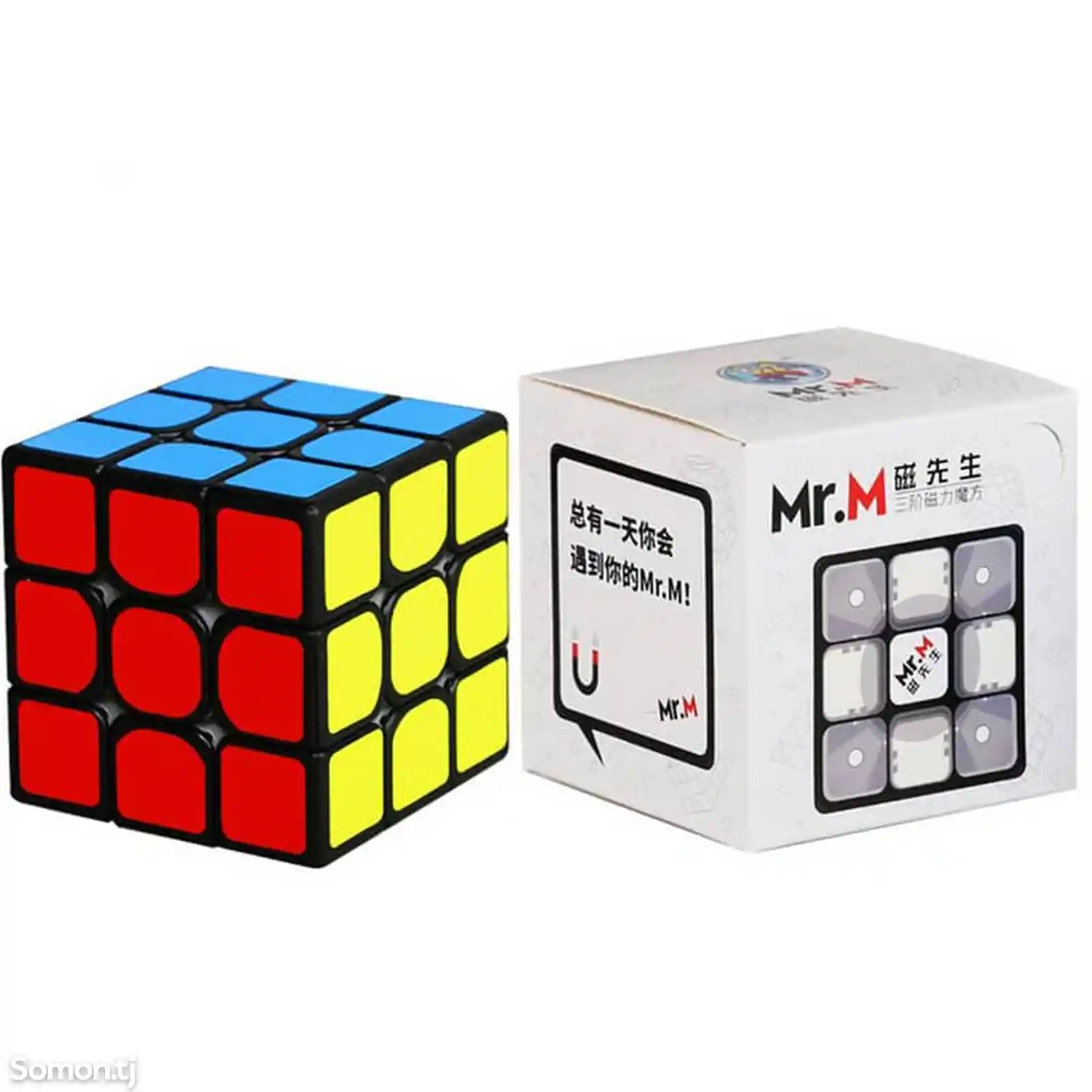 3х3х3 кубик Рубика магнитный в наклейке, Mr.M Sengso-4