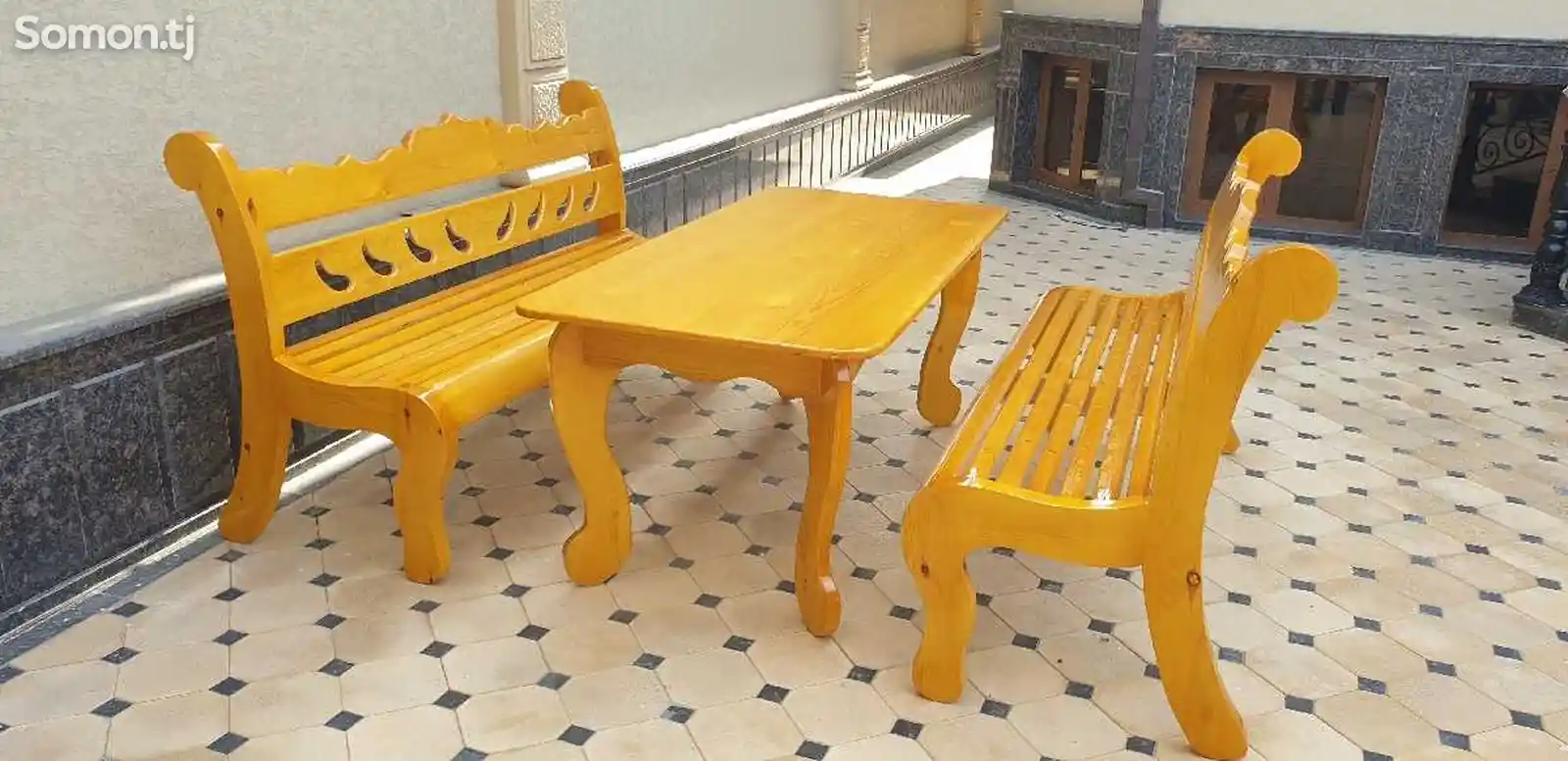Стол со скамейками-3