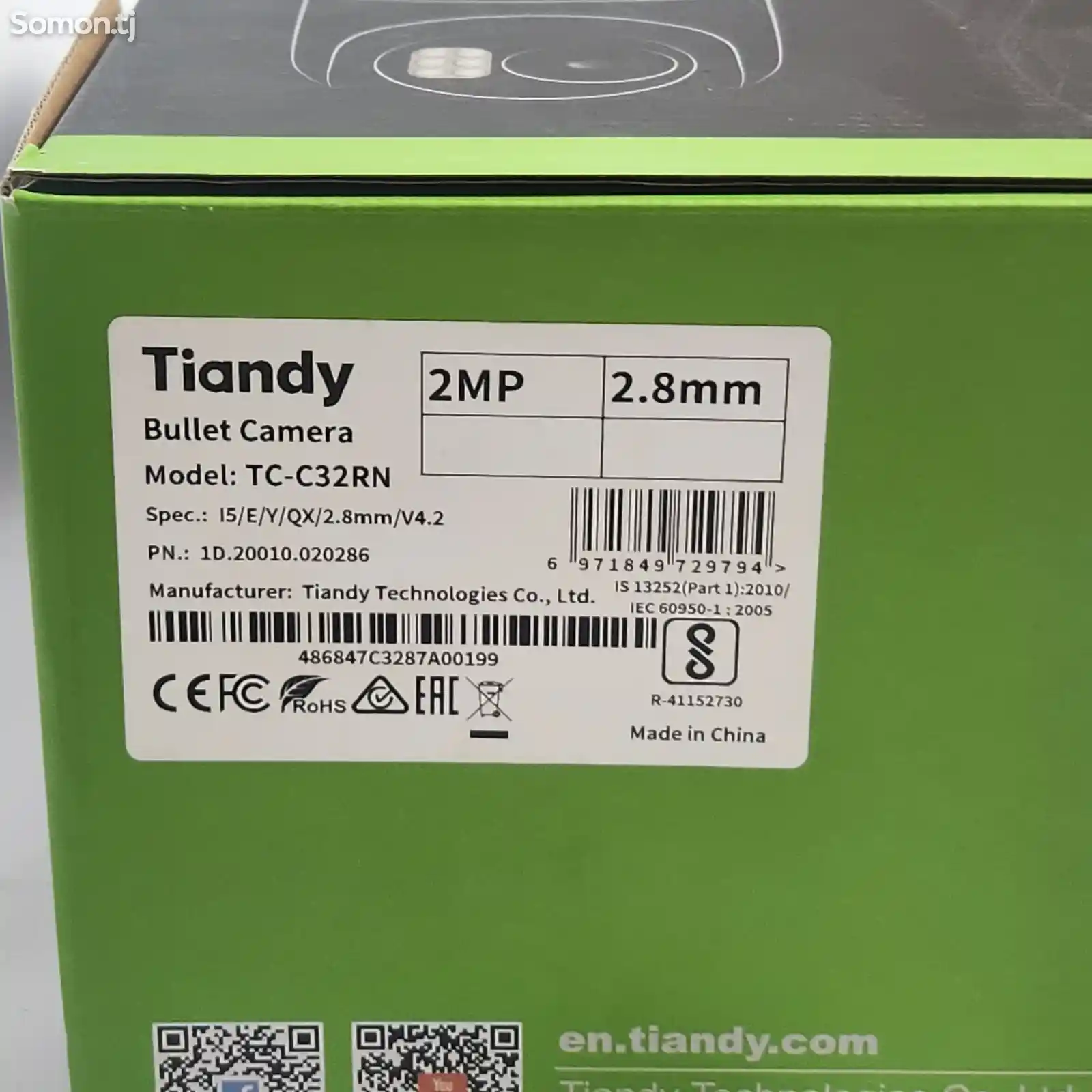 Двухголовая камера Tiandy IP 2MP TC-C32RN-6