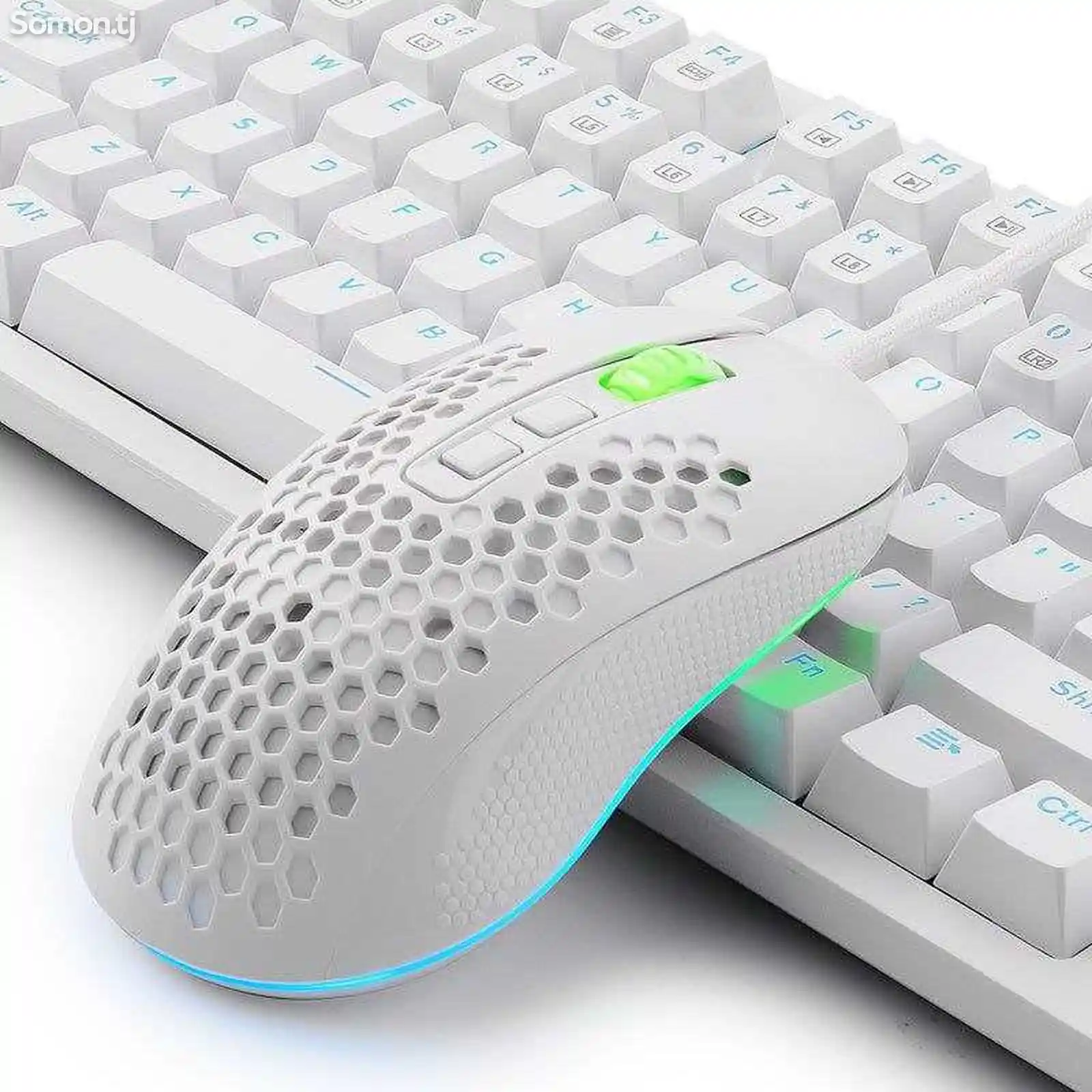 Клавиатура с мышью в комплекте White-1