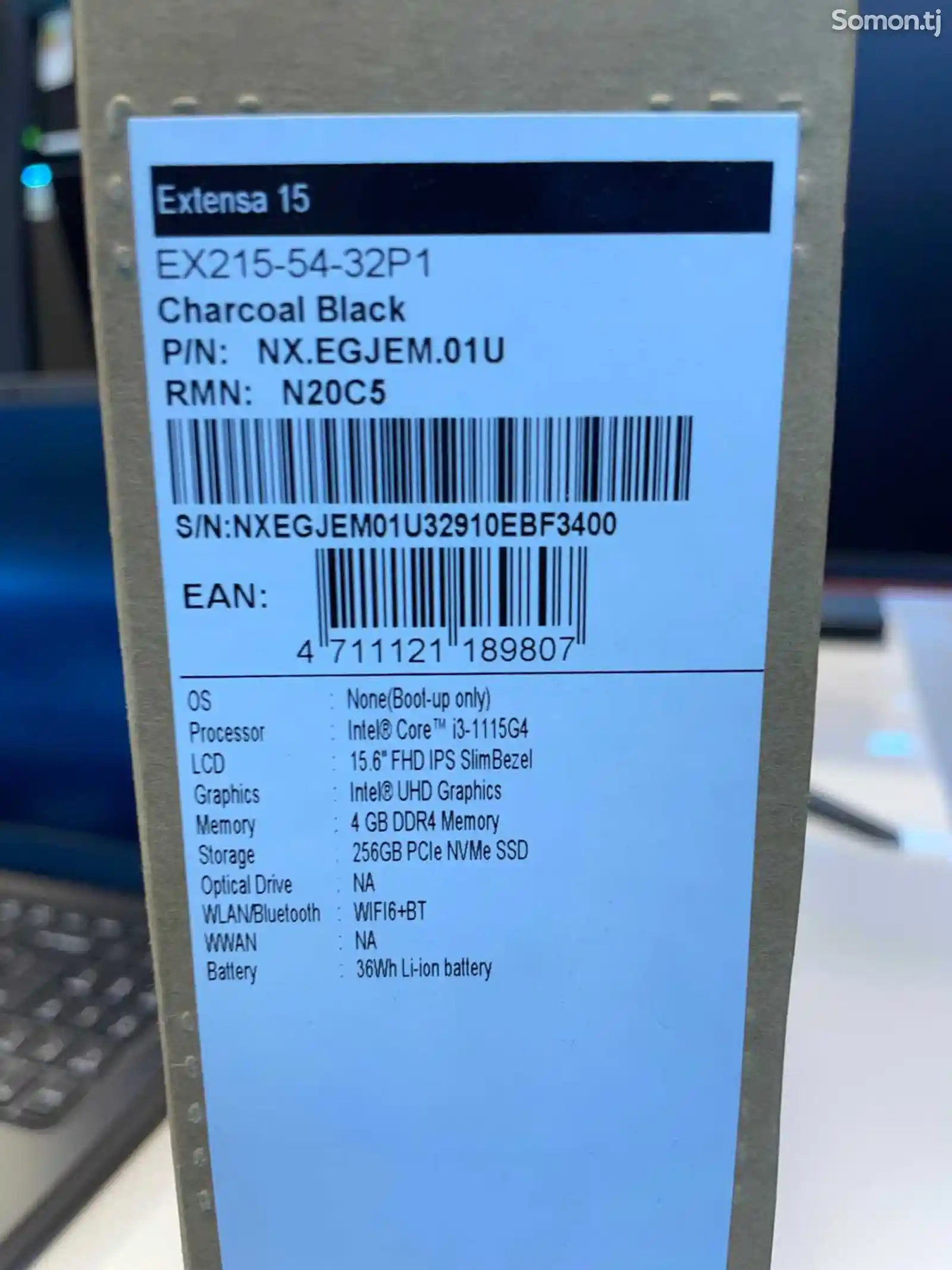 Ноутбук Acer Core i3-1115G4 4/SSD256GB-7