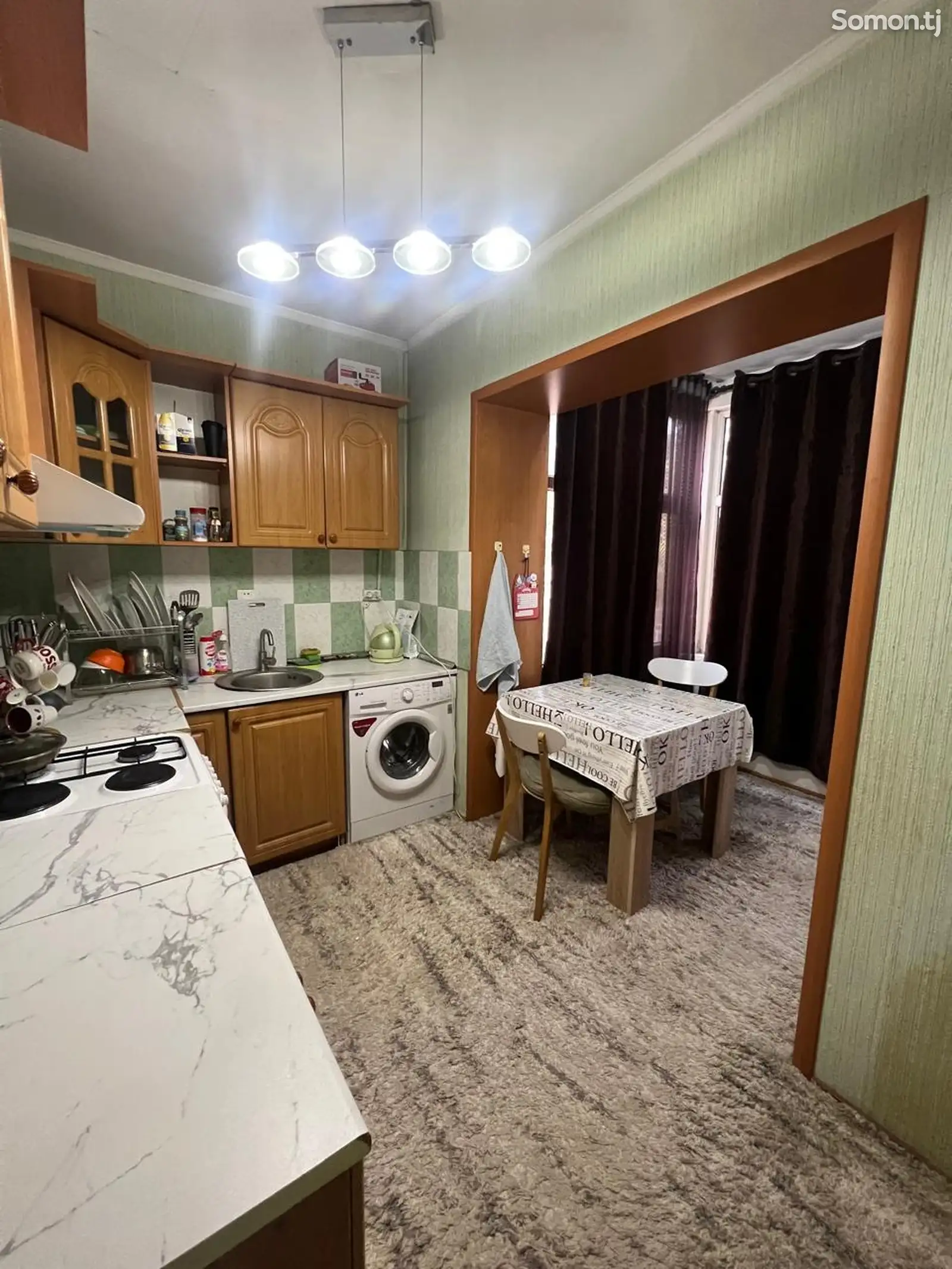 3-комн. квартира, 4 этаж, 100м², Сомони-7