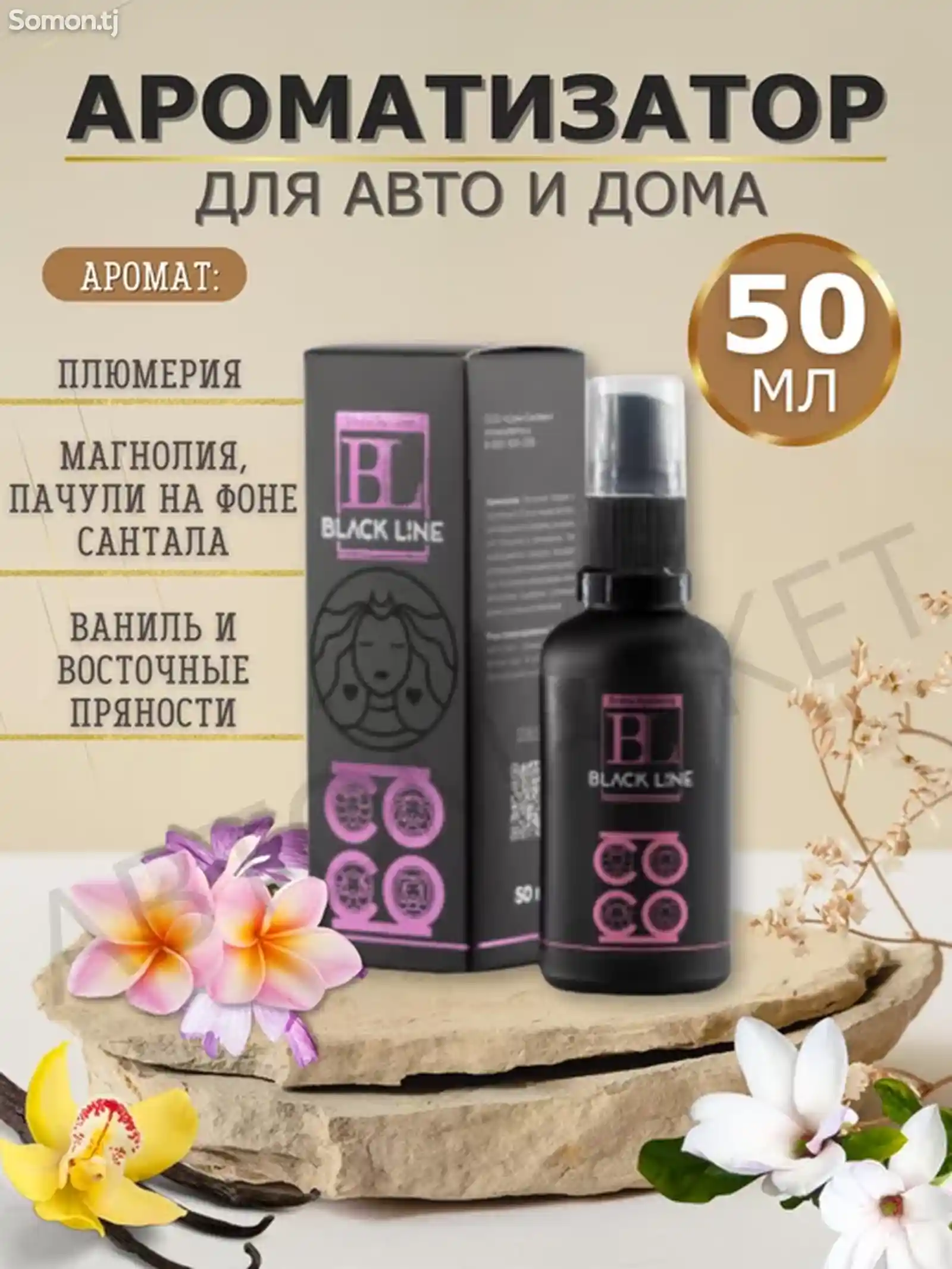 Shine Systems Black Line CoCo - ароматизатор для авто и дома, 50 мл