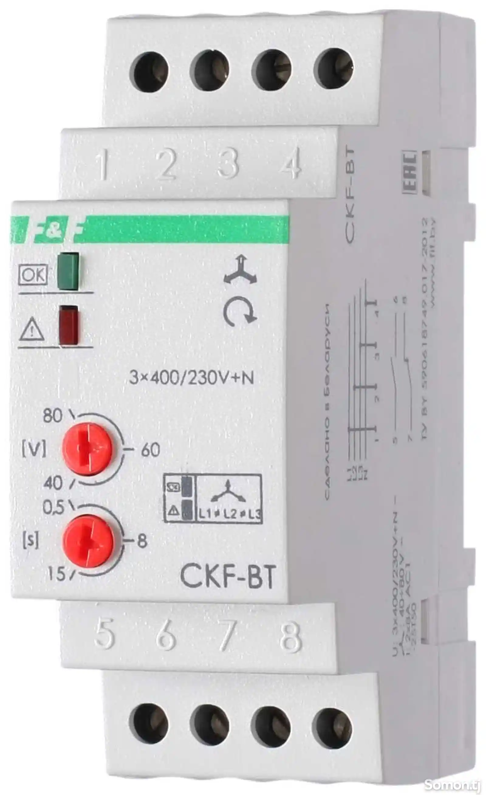 Реле контроля наличия, асимметрии фаз и чередования фаз - CKF-BT-3