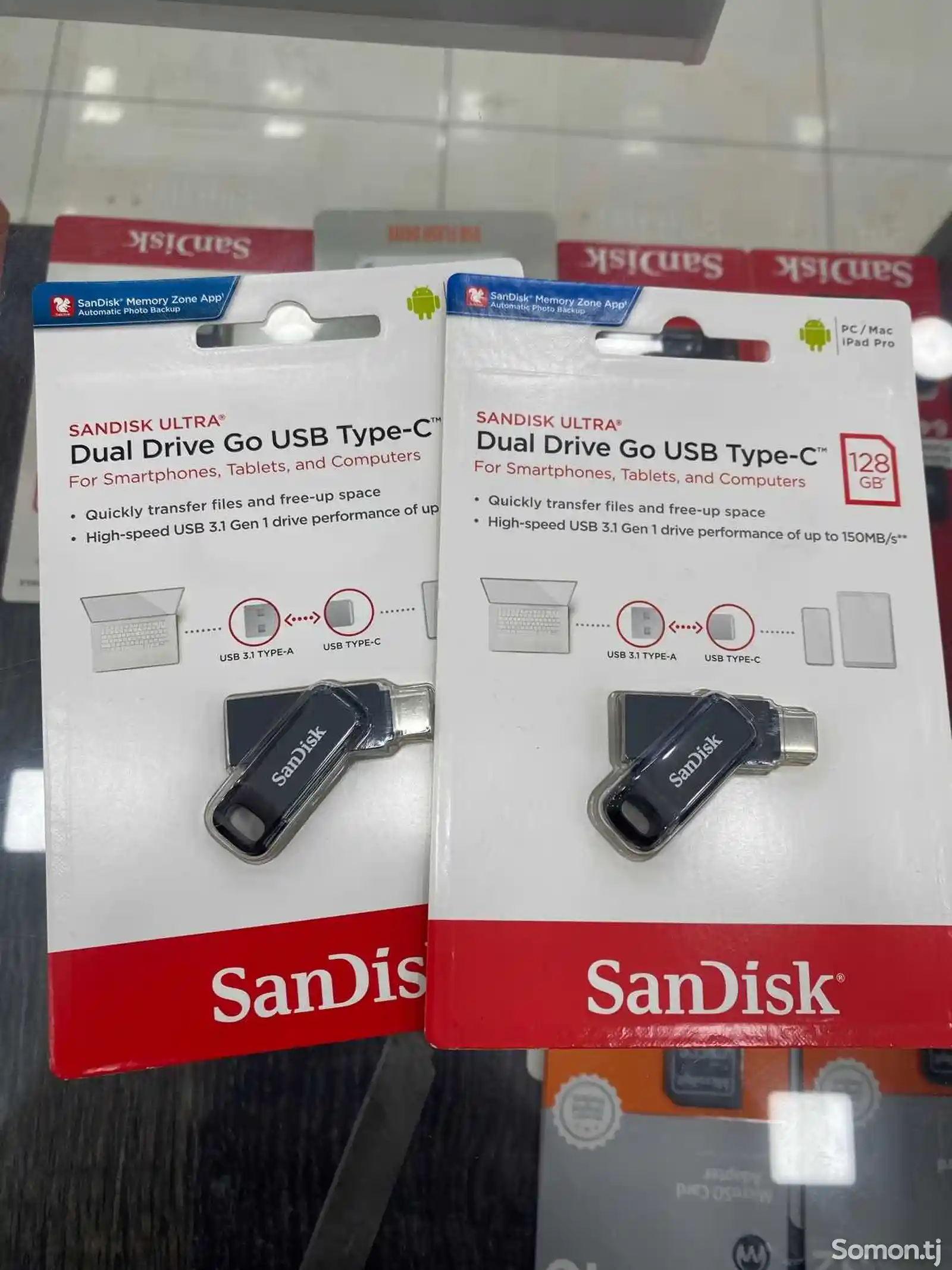 Флеш накопитель SanDisk Dual Drive Go USB Type-C 128gb