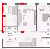 2-комн. квартира, 7 этаж, 104 м², Пед.институт, ресторан Сафо-3