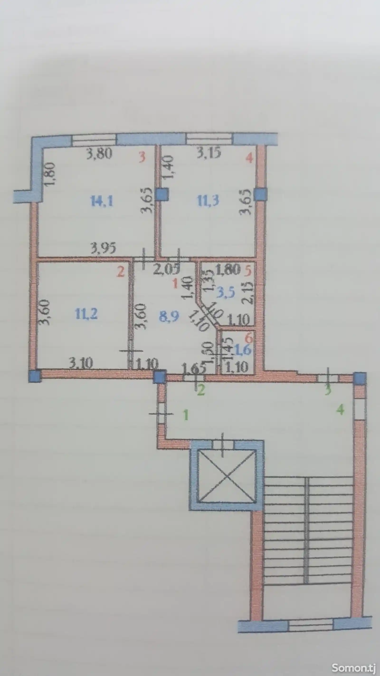 2-комн. квартира, 1 этаж, 51 м², 19 мкр-10