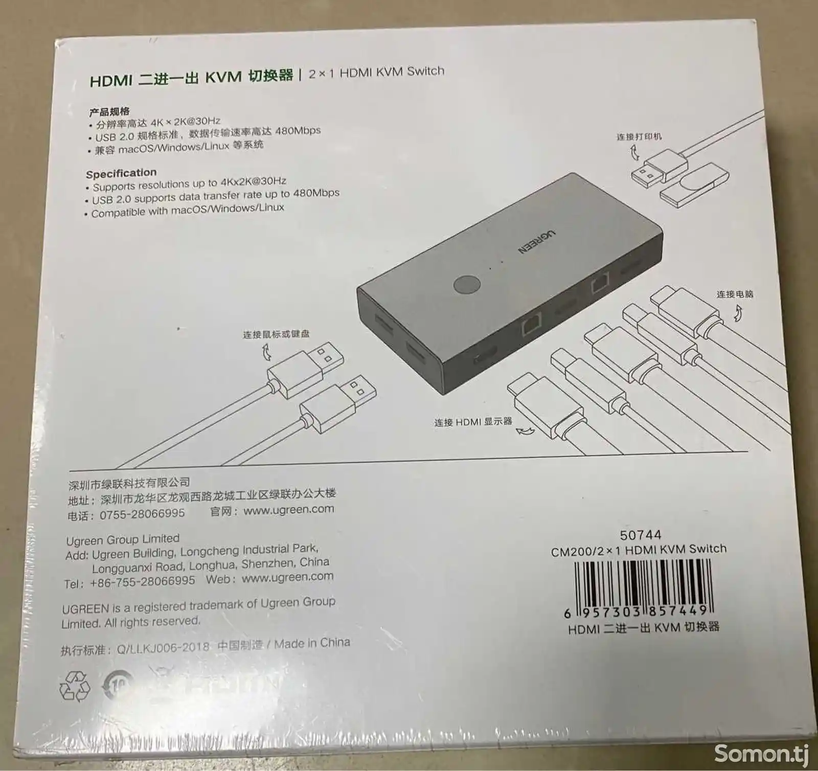 Переключатель Ugreen HDMI KVM Switch-3