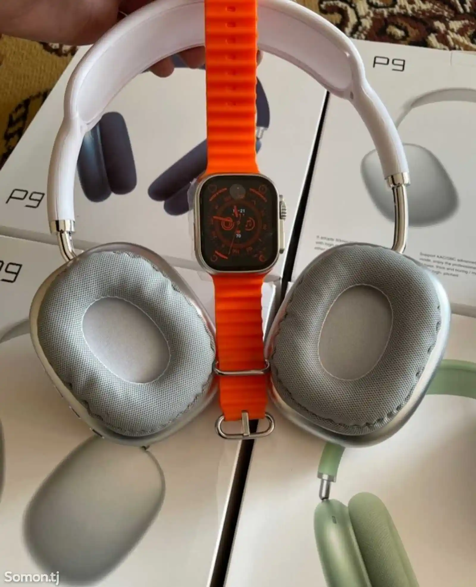 Смарт часы Т900 с наушниками Airpods Max-5