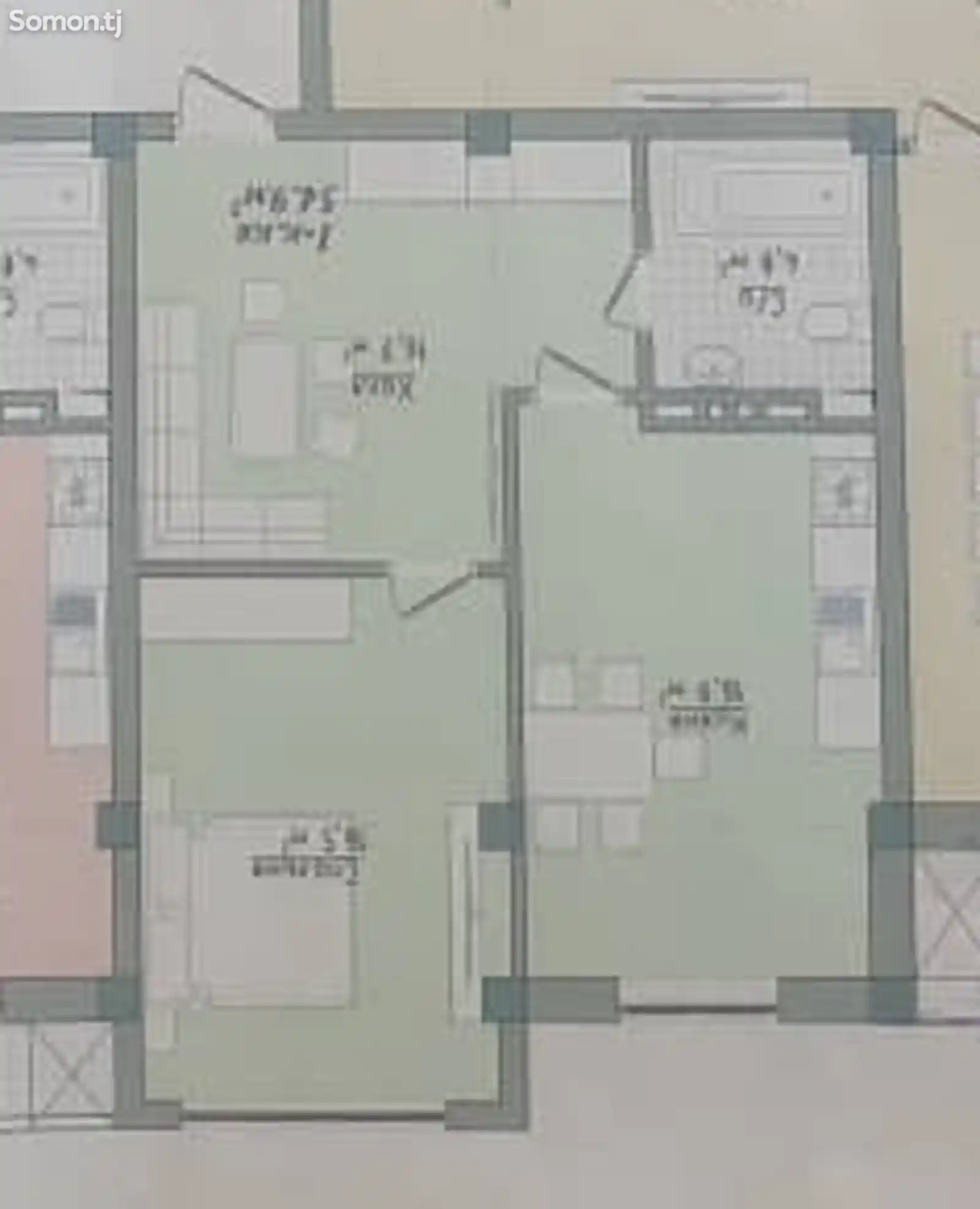 1-комн. квартира, 8 этаж, 54 м², 12 мкр-1