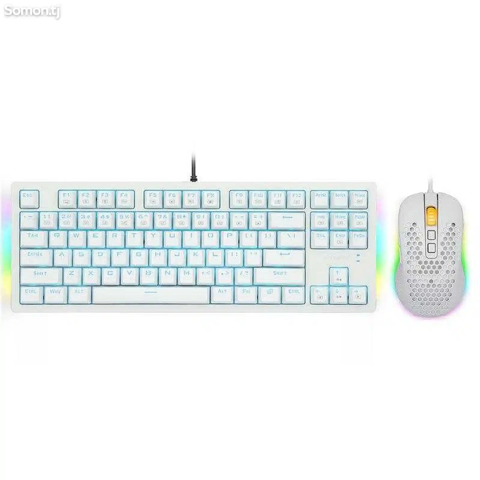 Клавиатура с мышью в комплекте White-3