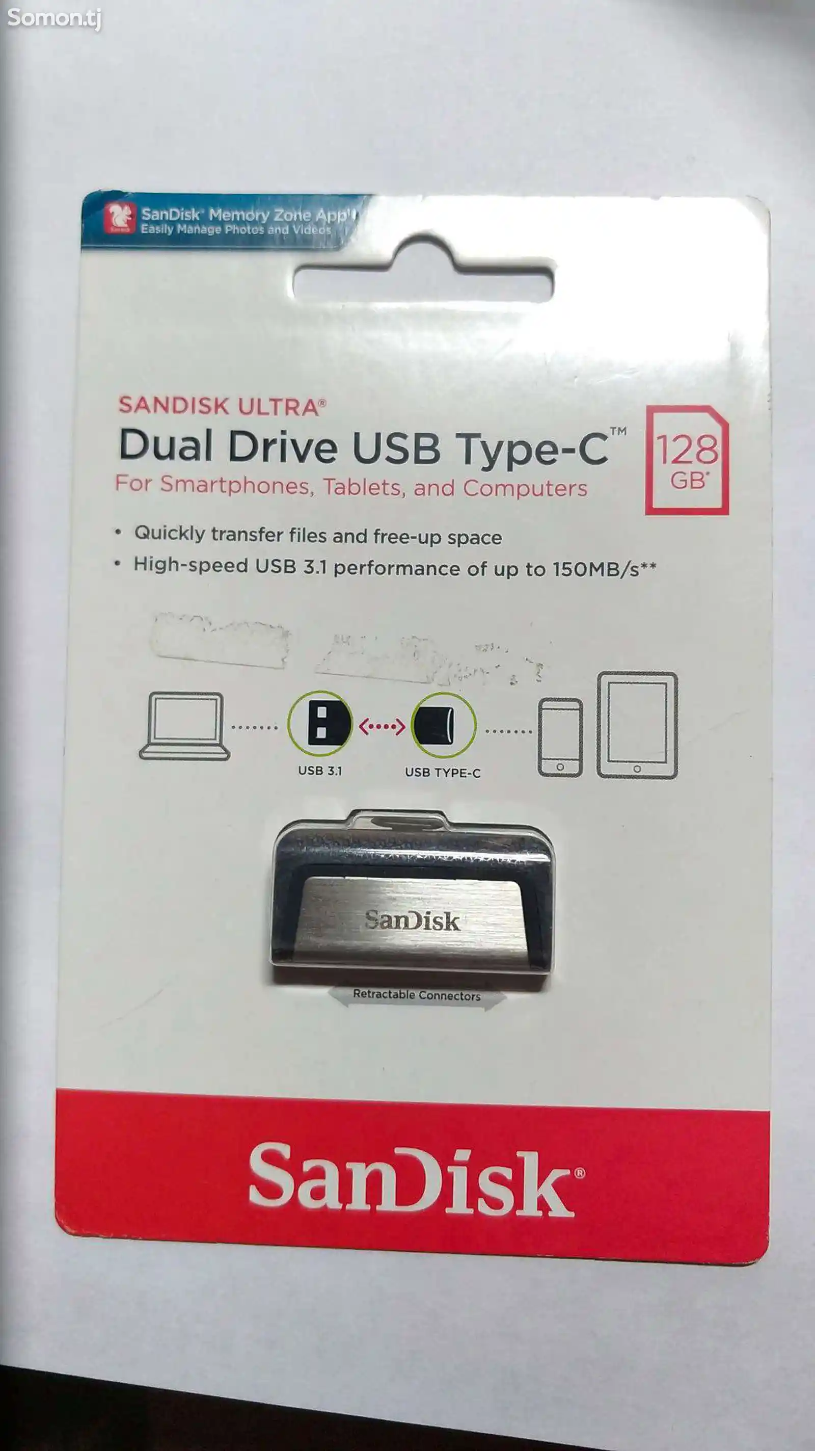 Флеш-накопитель SanDisk 128 Gb Ultra 2-1 USB Type-C - USB-C-1