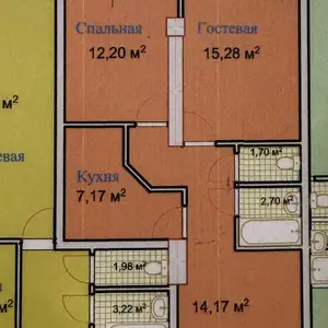 2-комн. квартира, 9 этаж, 55 м², Амнияти Вилояти