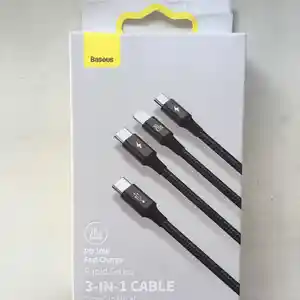 Кабель Baseus Fast Charging Data Cable Type-C to M+L+C PD 20W