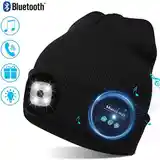 Шапка с фонариком и наушником Bluetooth-4