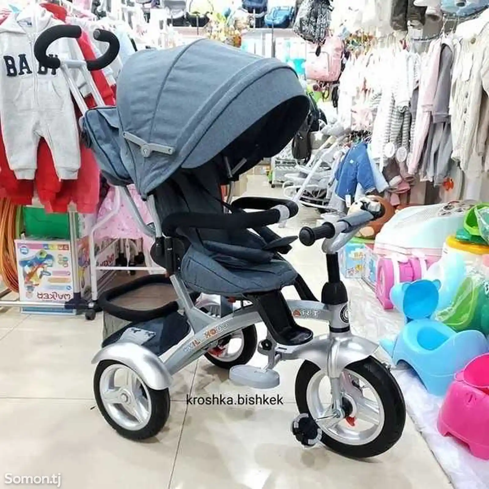 Детский велосипед зонтик-3